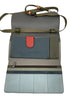 Soruka Red and Brown Leather Ellen Plain Clutch