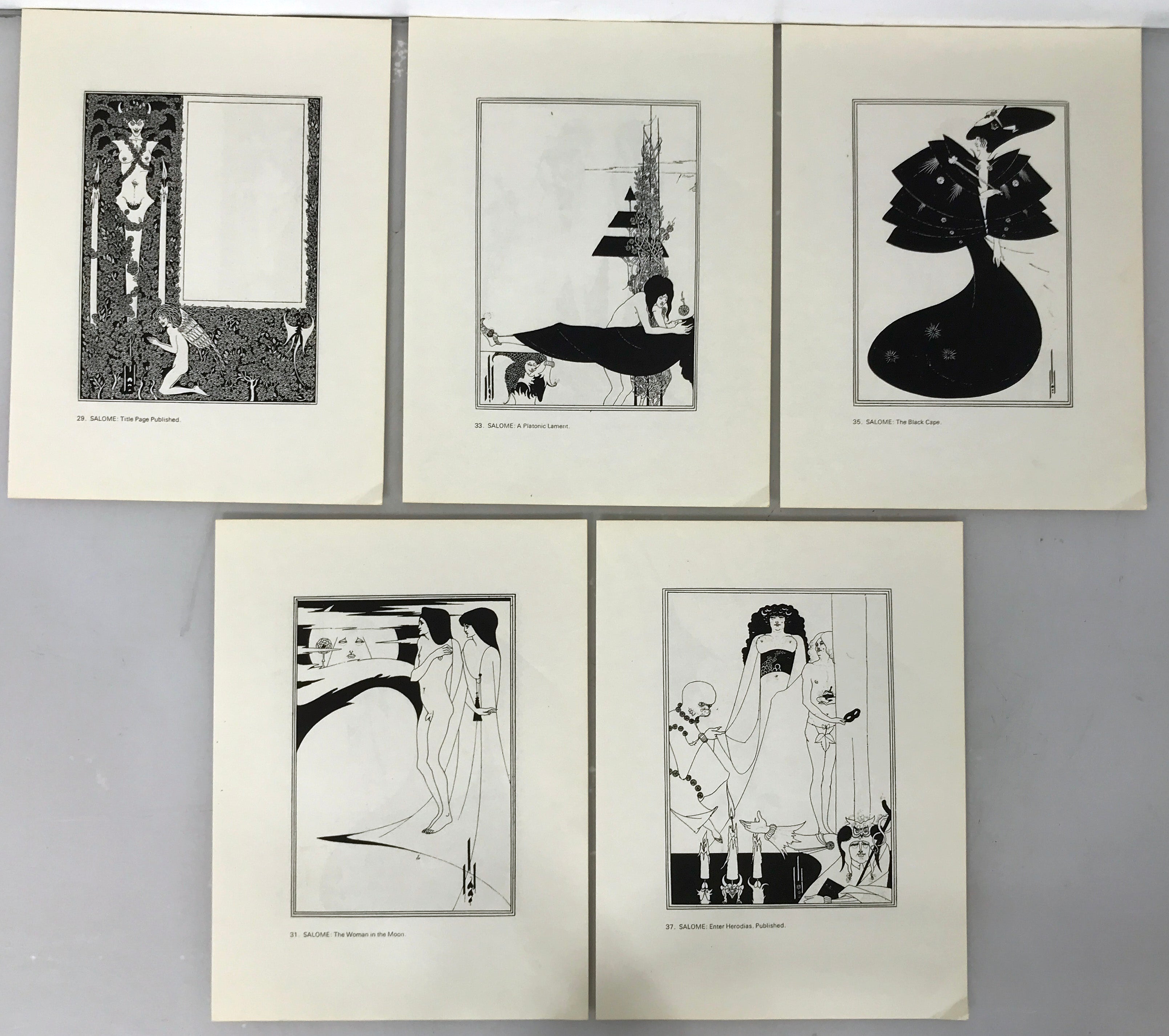 Set of Aubrey Beardsley Drawings: Salome