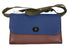 Soruka Maroon and Blue Leather Ellen Plain Clutch