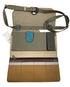 Soruka Maroon and Blue Leather Ellen Plain Clutch