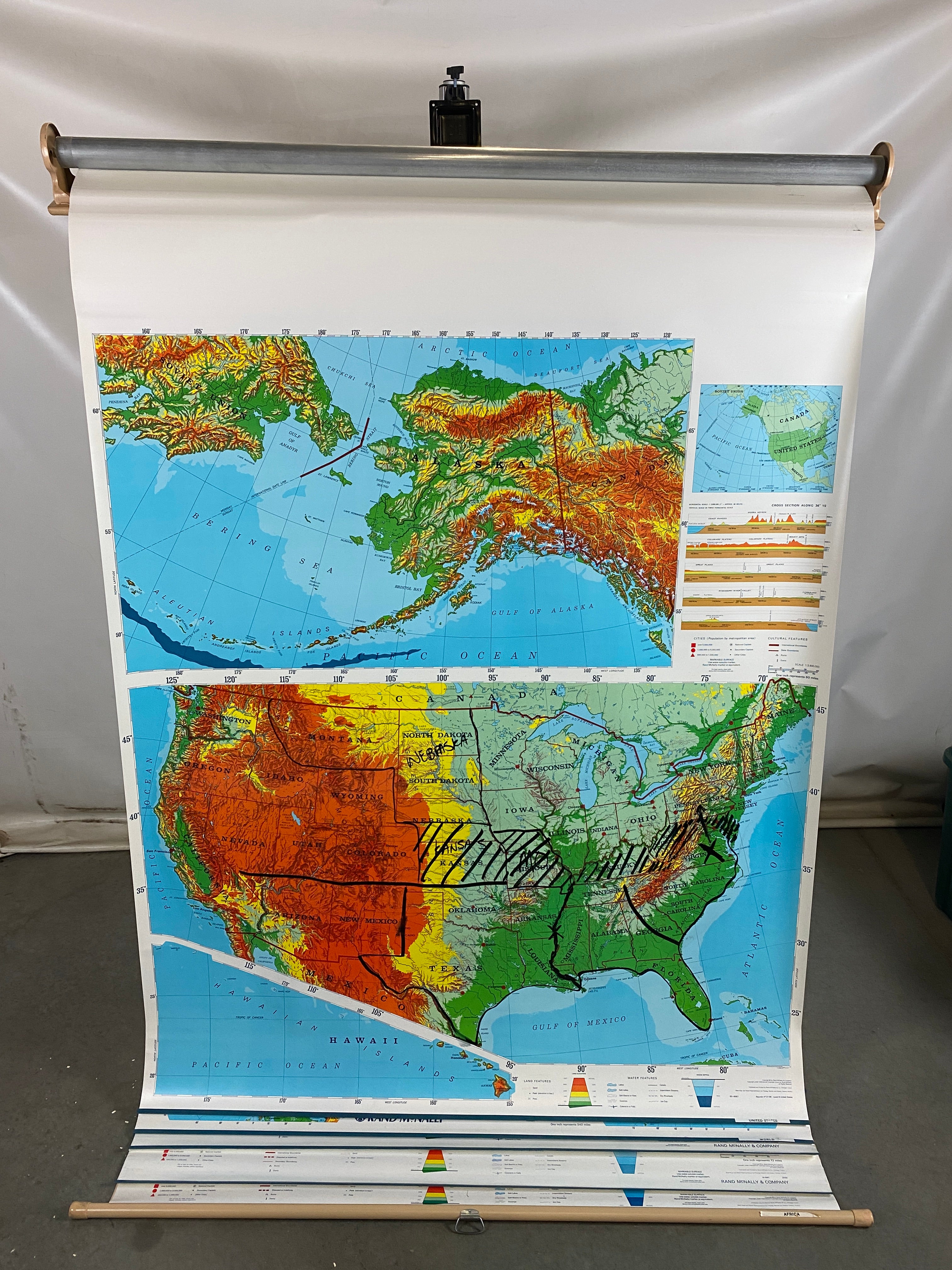 Rand McNally Pull Down Layered Map