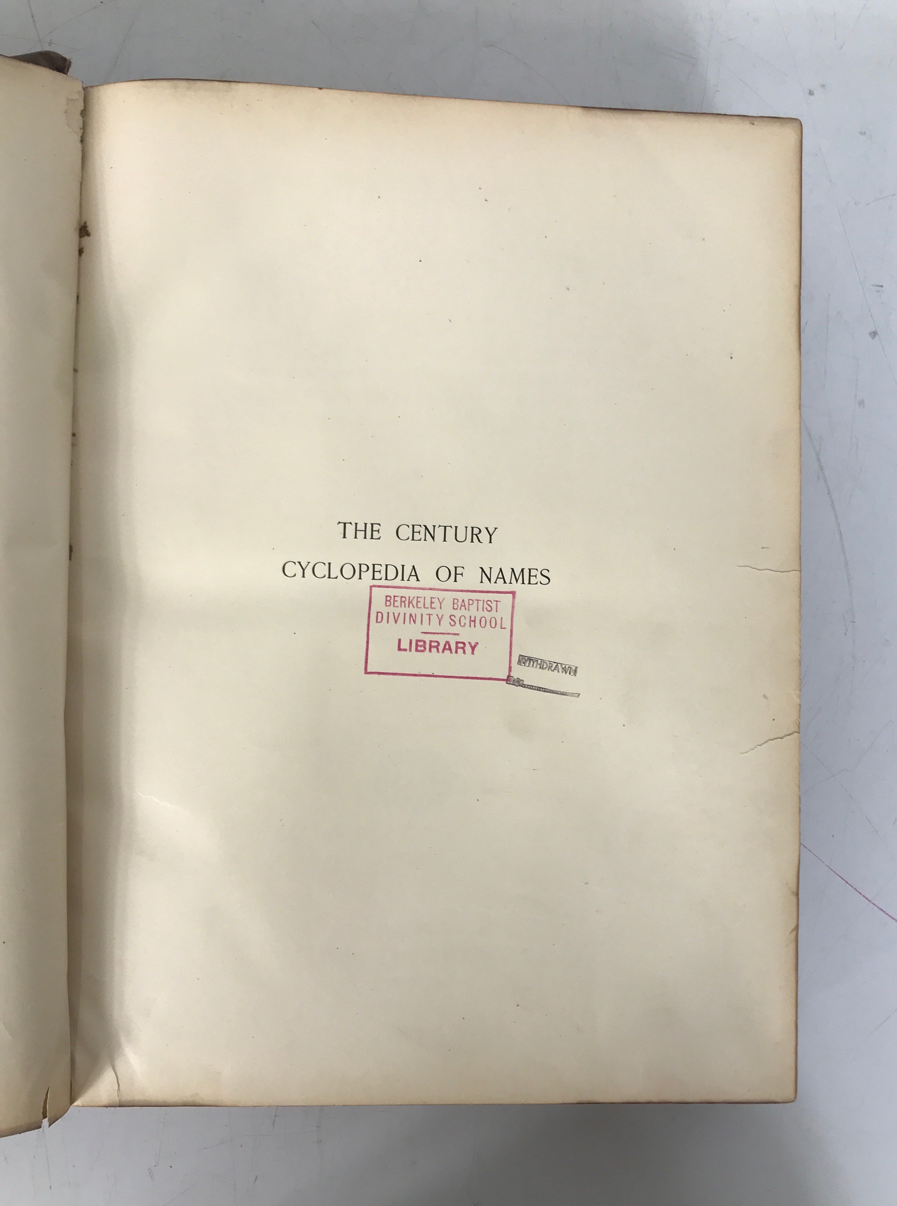 The Century Cyclopedia of Names Benjamin Smith 1894 Antique Leather HC Ex-Lib