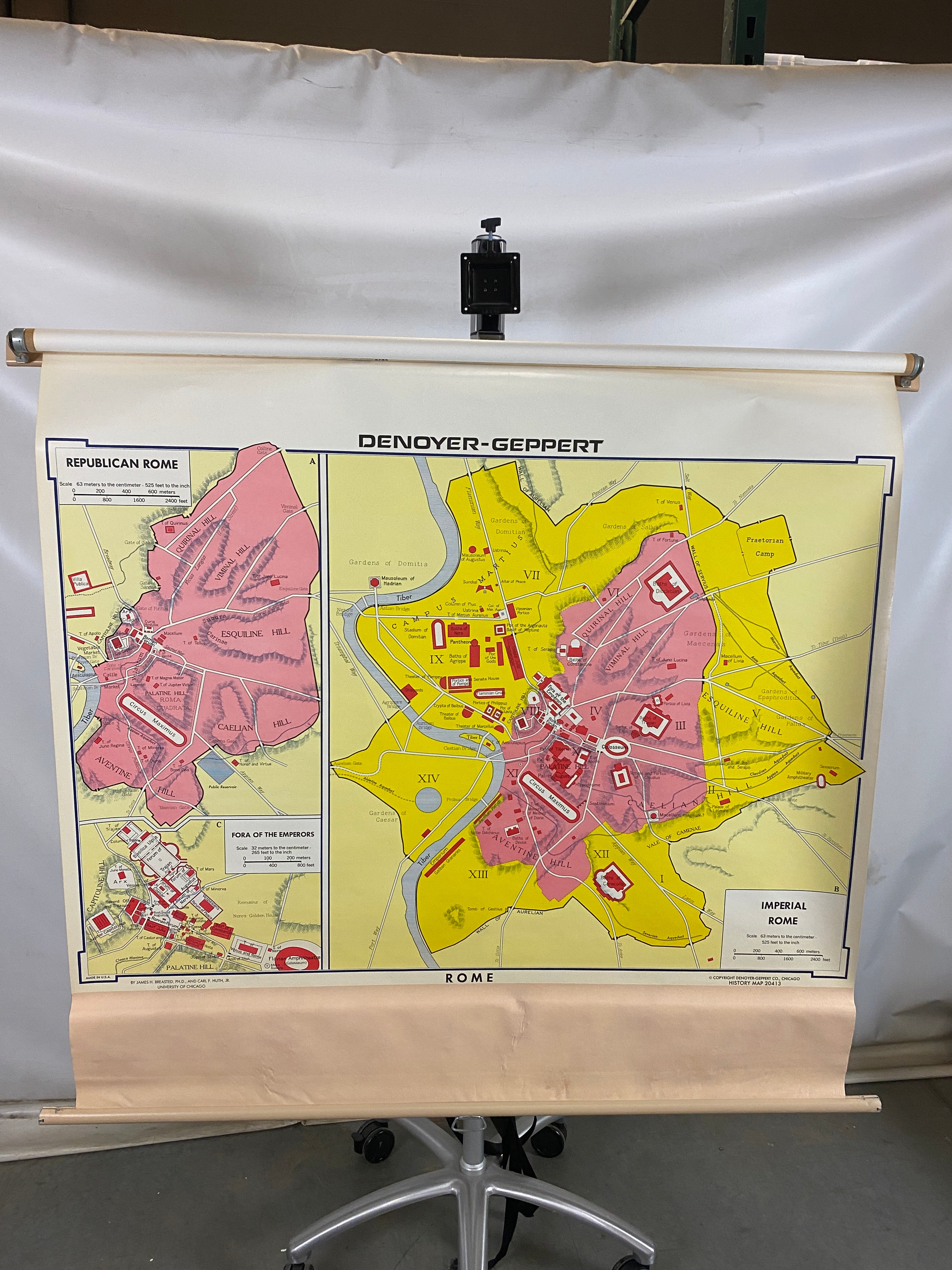 Denoyer-Geppert Republican & Imperial Rome Pull Down Map