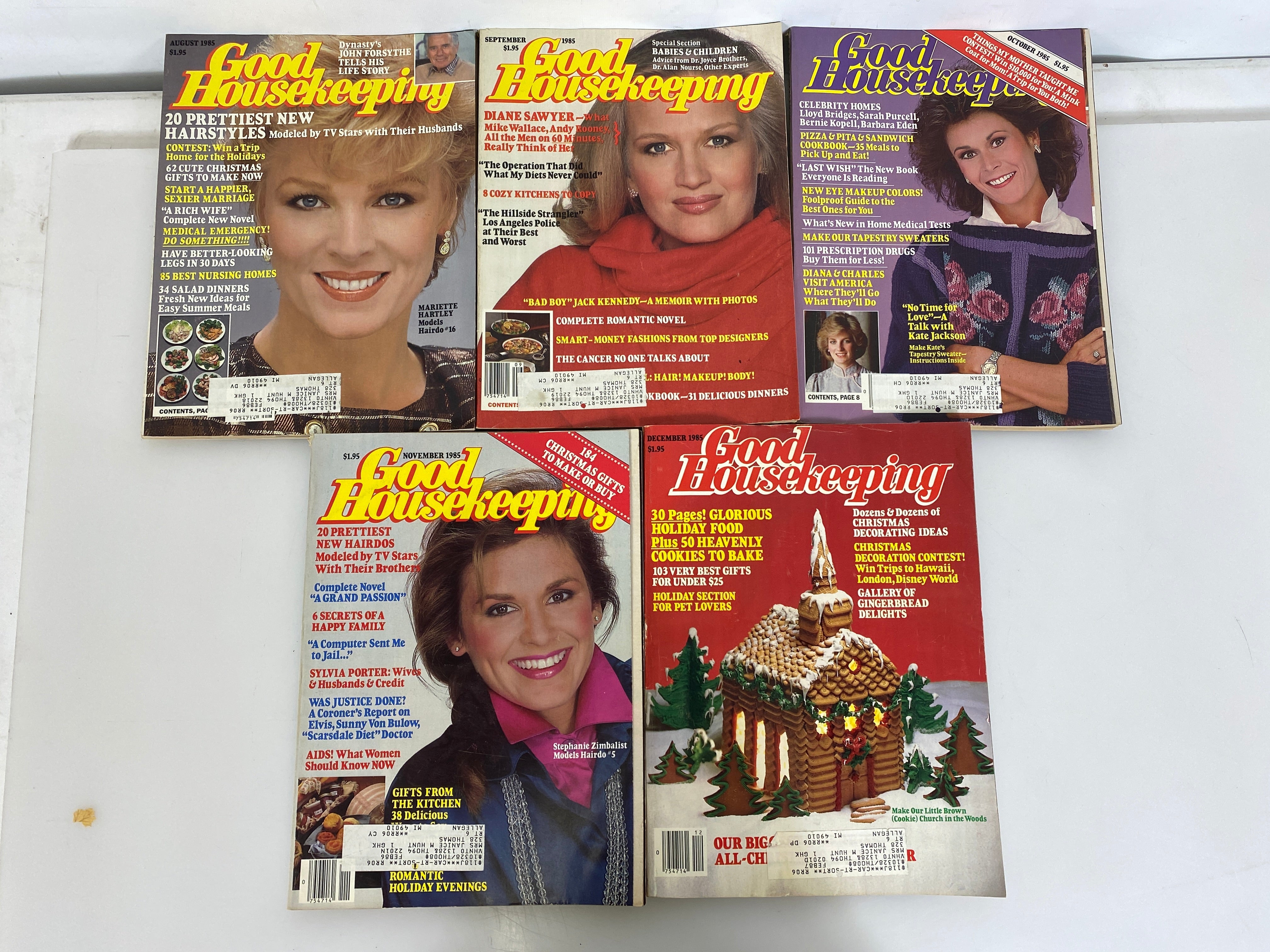 Lot of 10 Vintage Good Housekeeping Magazines 1985