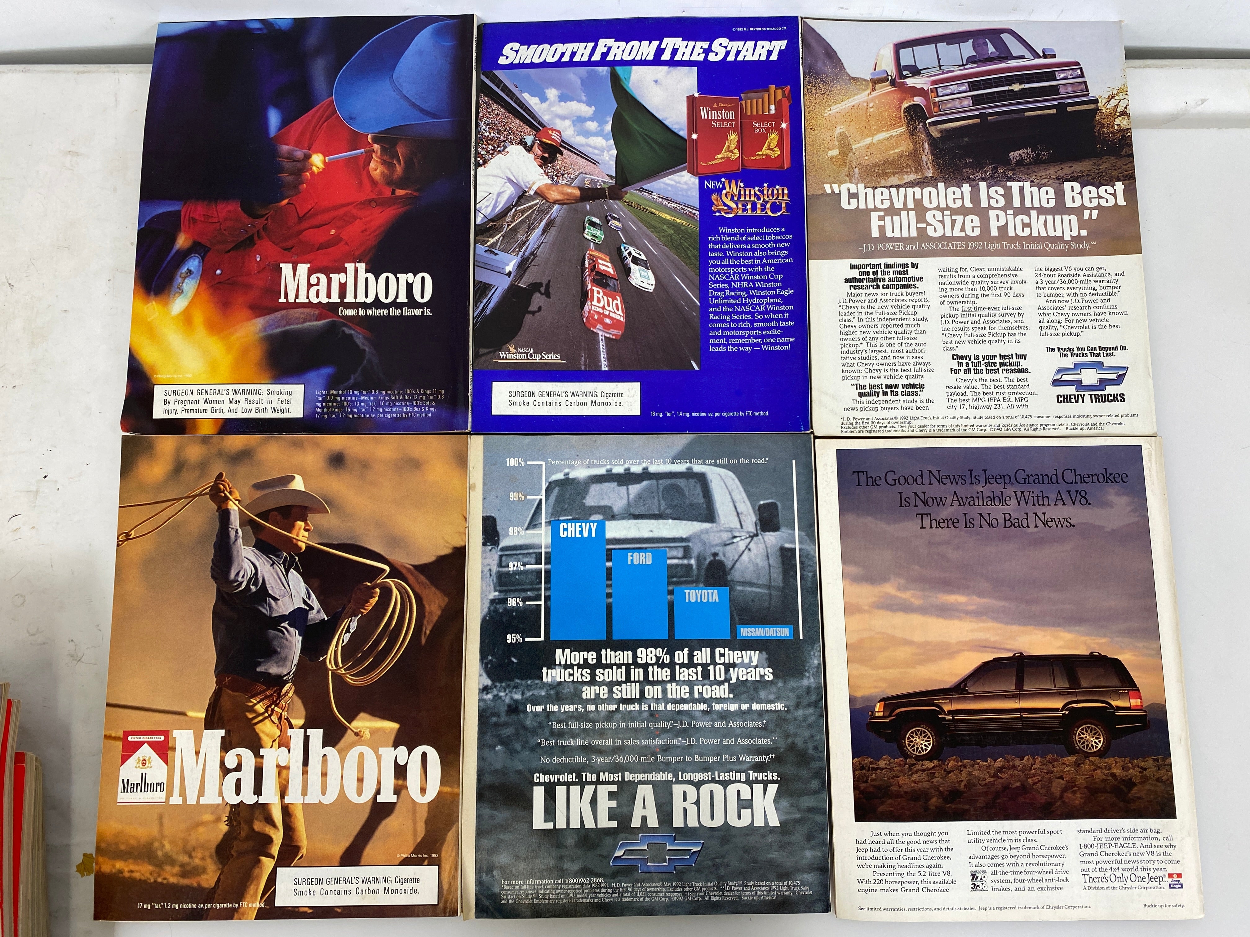 Lot of 12 Vintage Motor Trend Magazines 1992 Complete Year