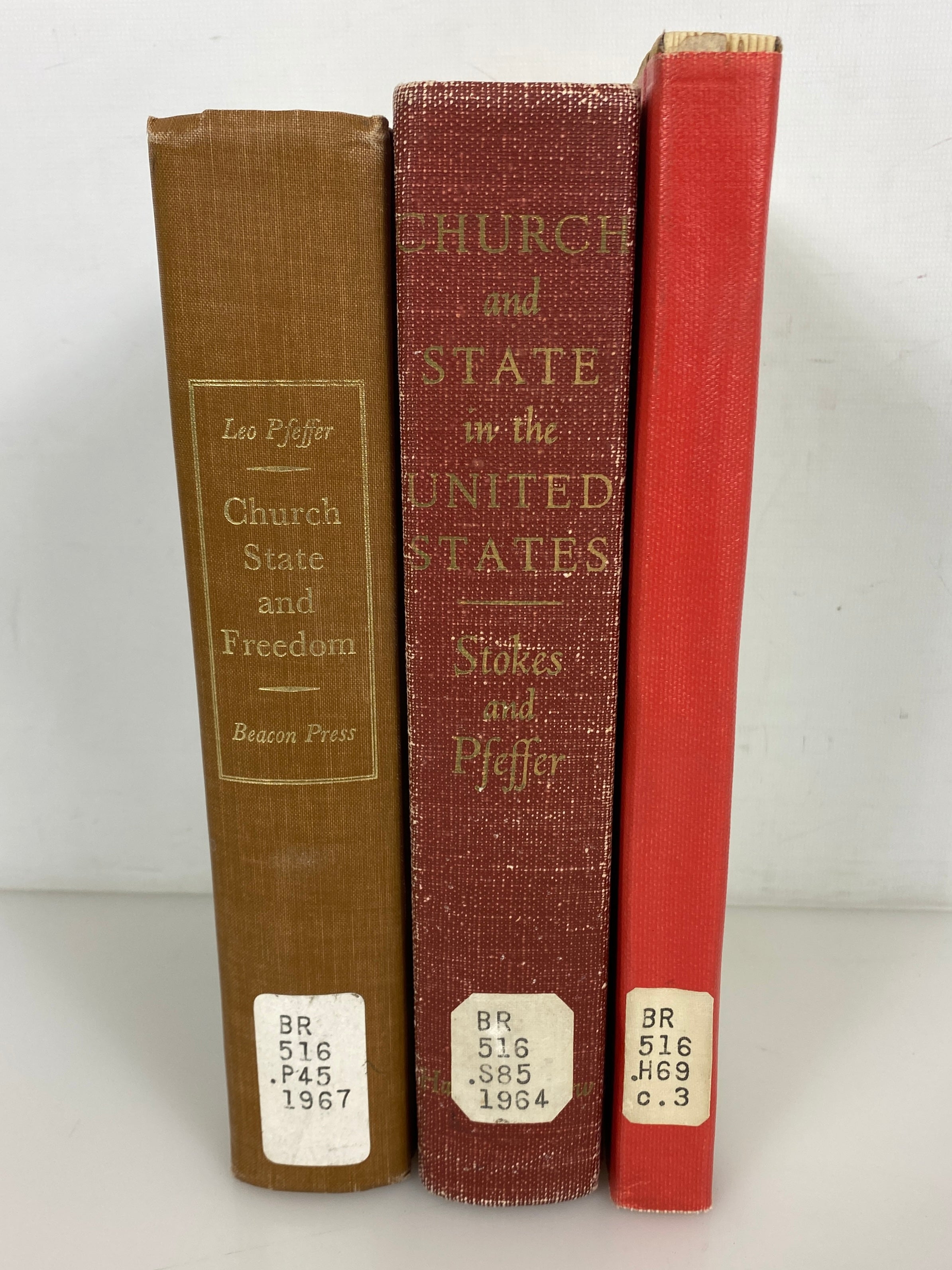 Lot of 3 Church and State in the United States Howe/Stokes/Pfeffer Ex-Library HC