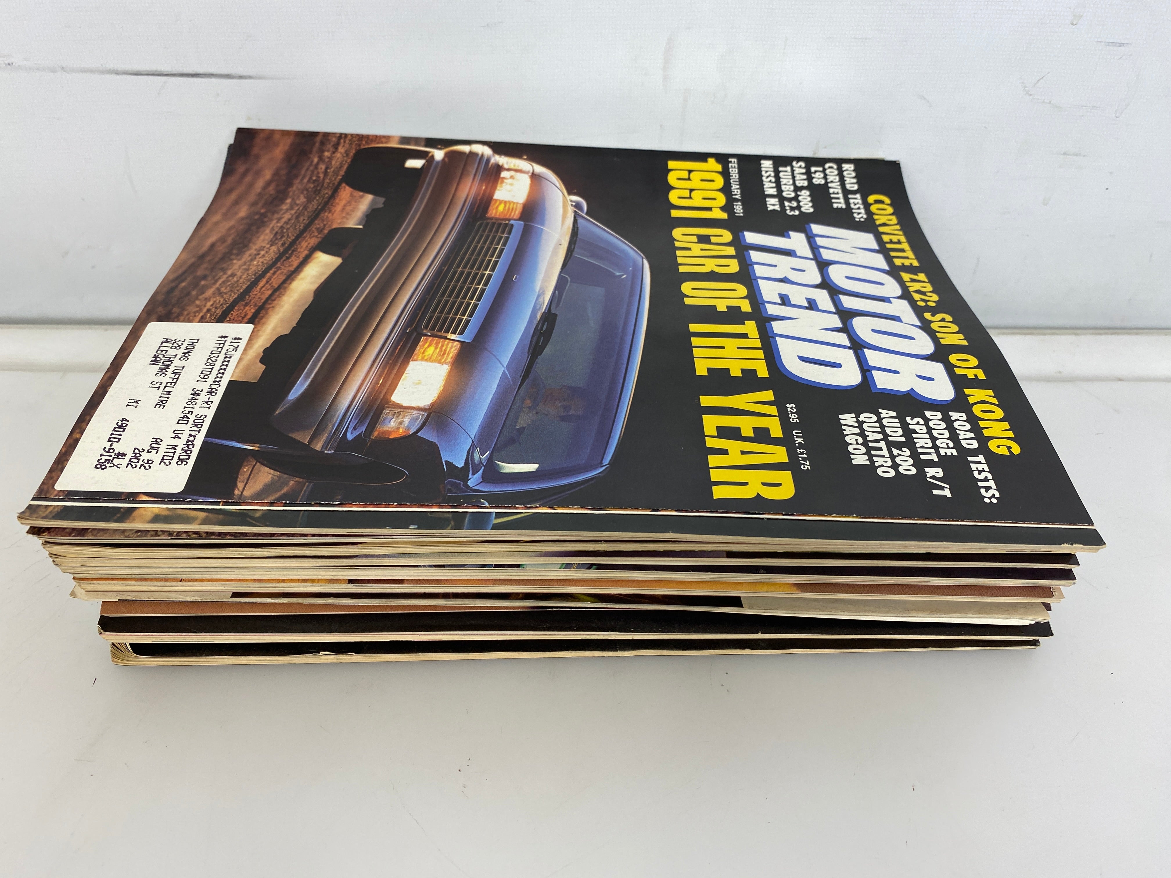 Lot of 13 Vintage Motor Trend Magazines 1991 Complete Year