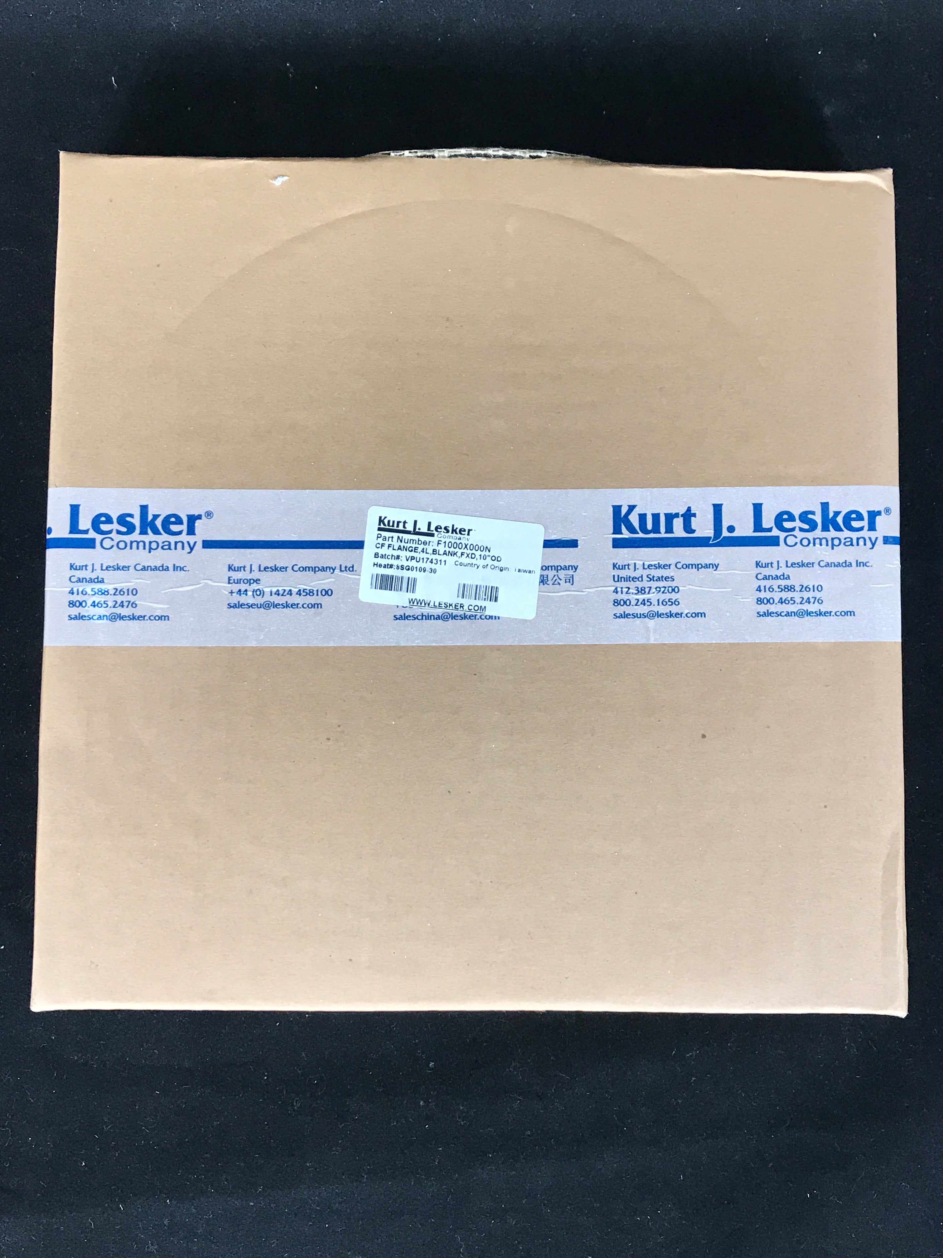 Box of 2 Kurt Lesker 10" Conflat Fixed Blank Flanges F1000X000N *NEW*