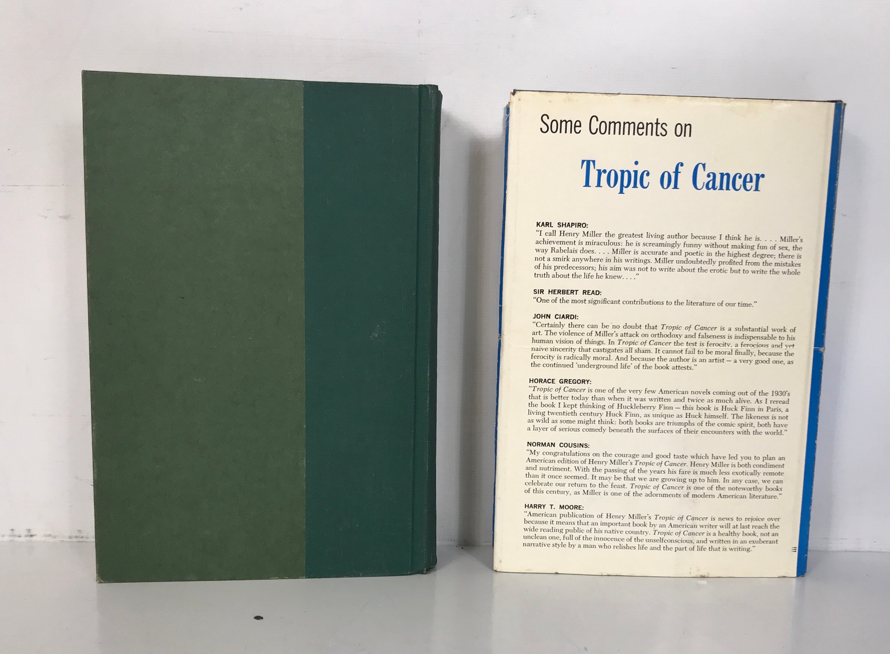 Lot of 2 Henry Miller: Tropic of Cancer/Capricorn 1961 1st Ed, 2nd/4th Print HC