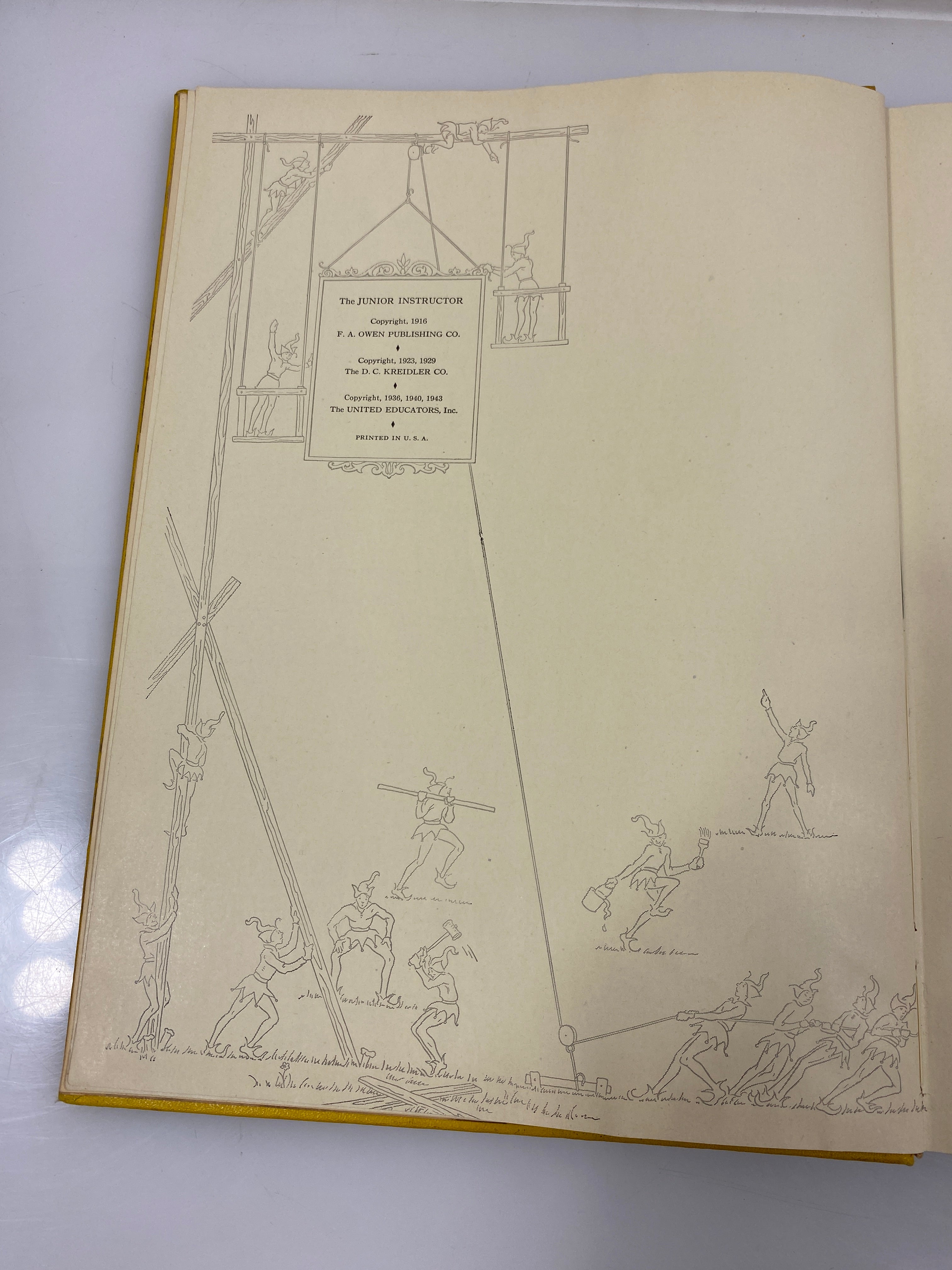 Set of 2 The Junior Instructor in Two Books E.M. Hale and Company 1943 HC