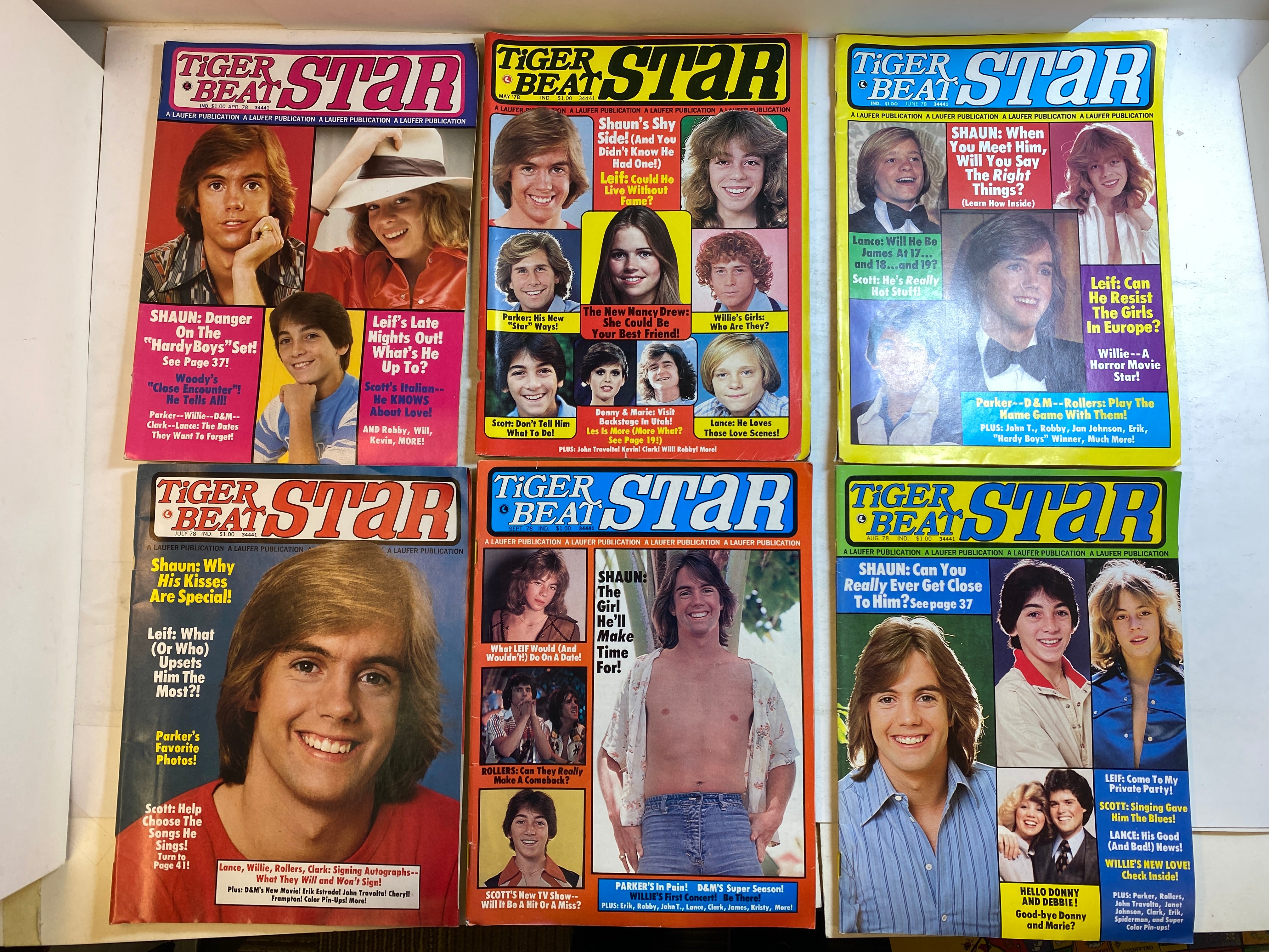 Lot of 11 Tiger Beat Star Magazines 1978-1979