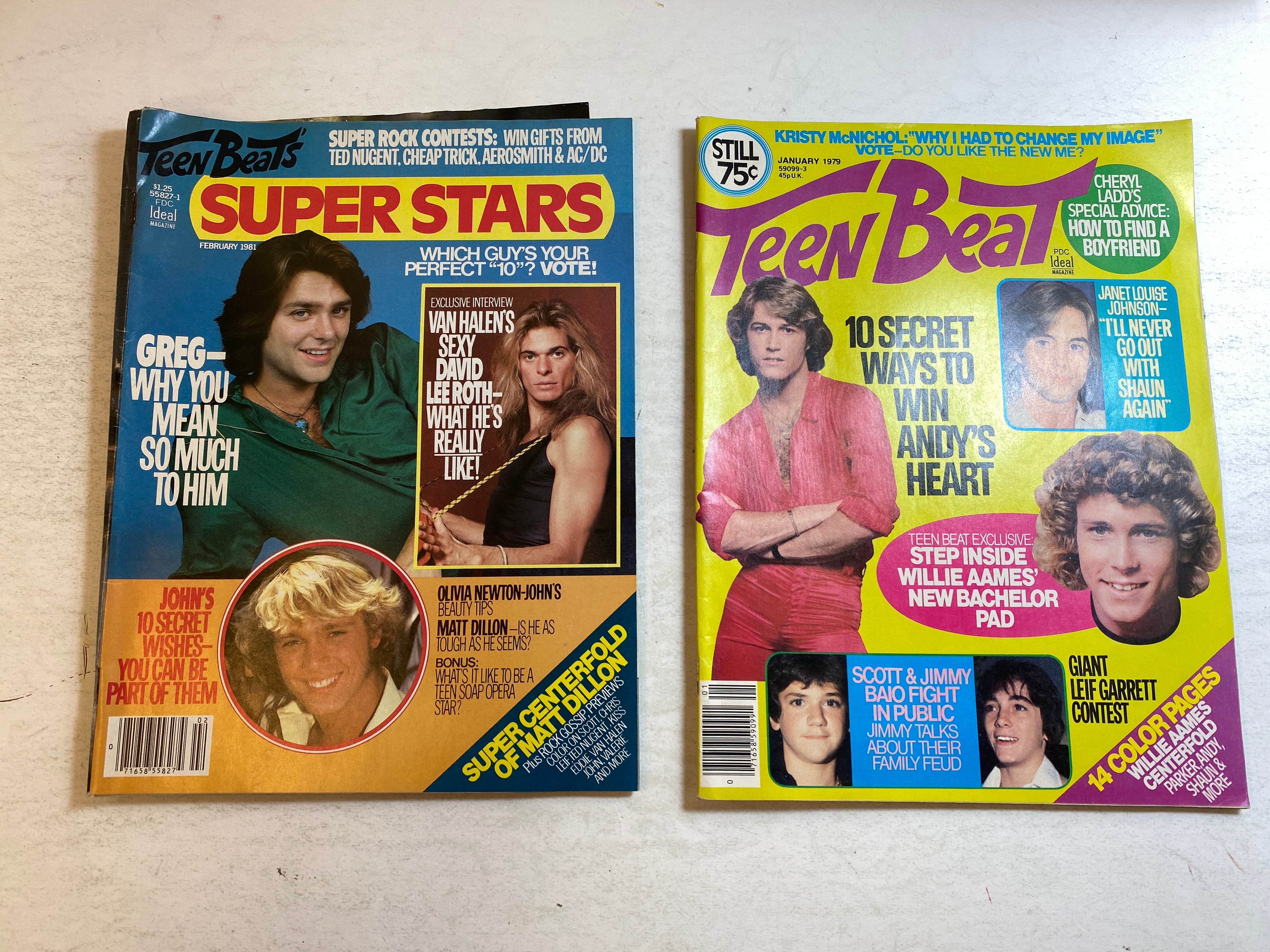 Lot of 2 Teen Beats Superstars Magazines 1979-1981