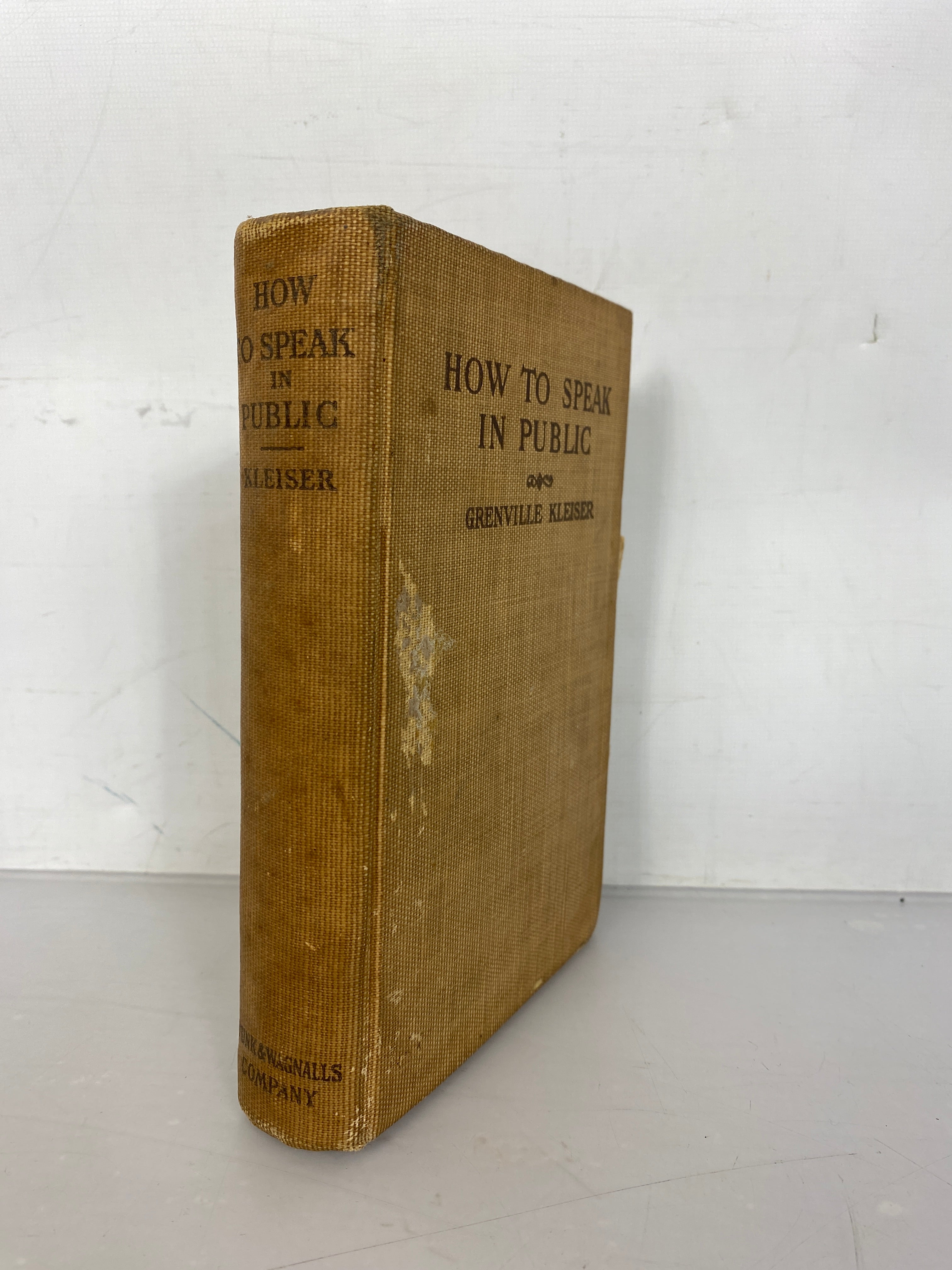 How to Speak in Public by Grenville Kleiser 1916 HC Rare Antique Copy