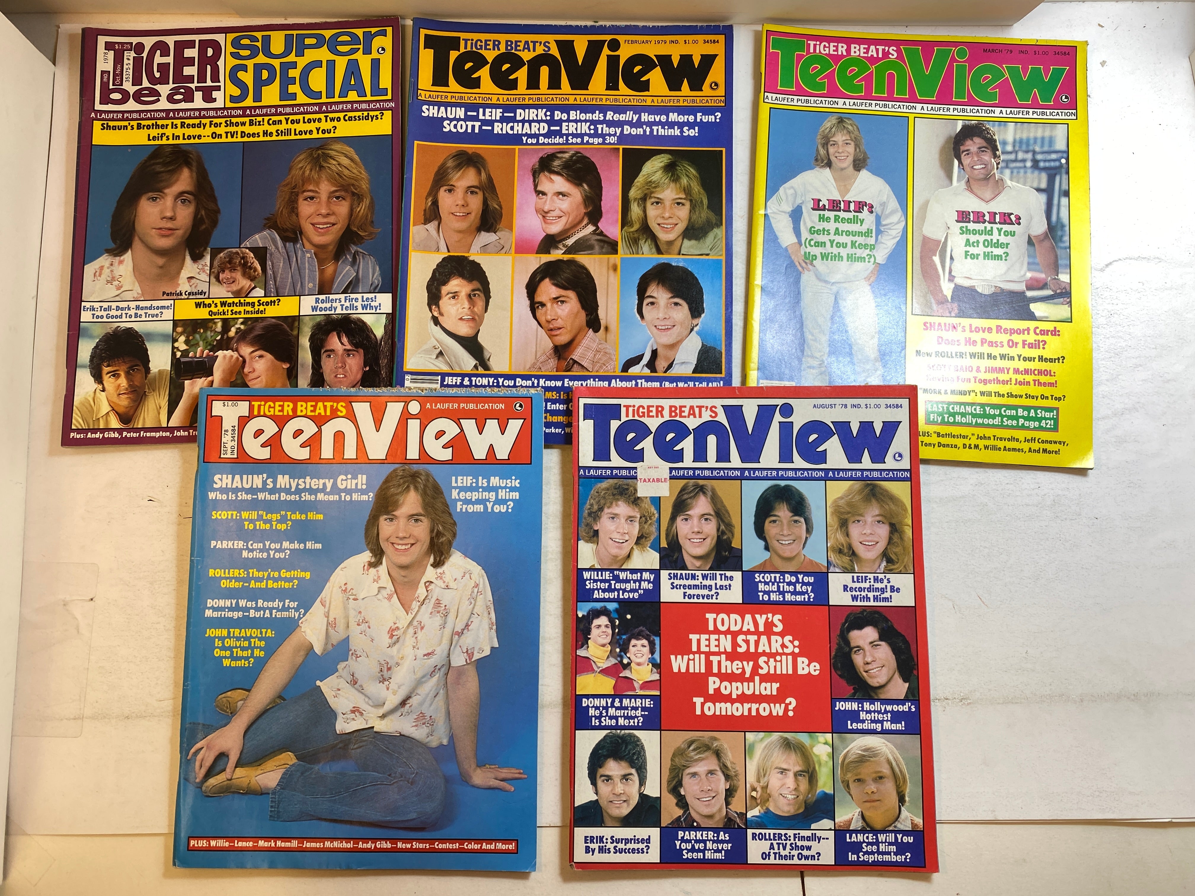 Lot of 5 Tiger Beat Special and Teenview Magazines 1978-1979