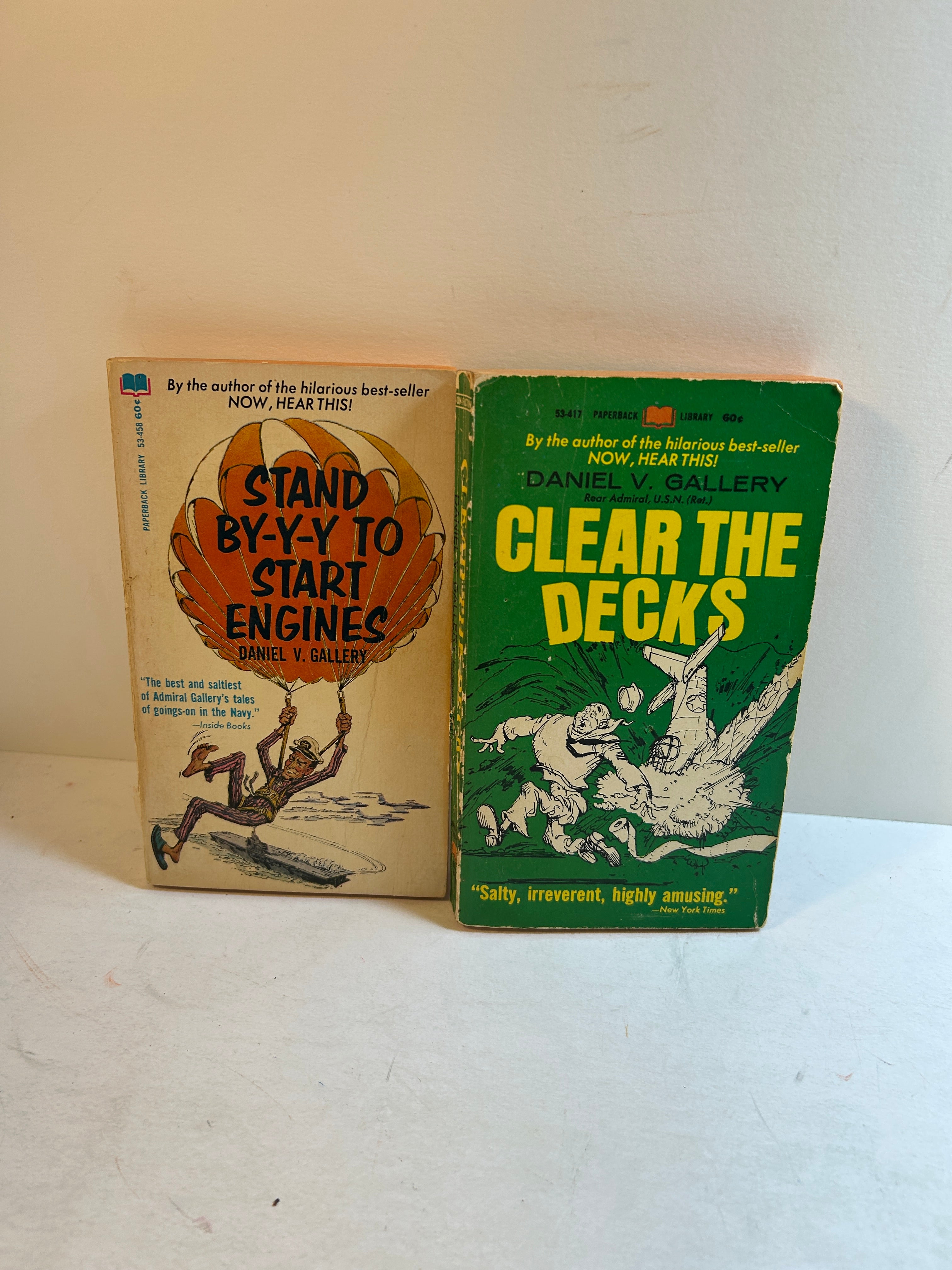 Lot of 2 Daniel V. Gallery Comedies: Clear the Decks/Stand By-y-y 1967 SC
