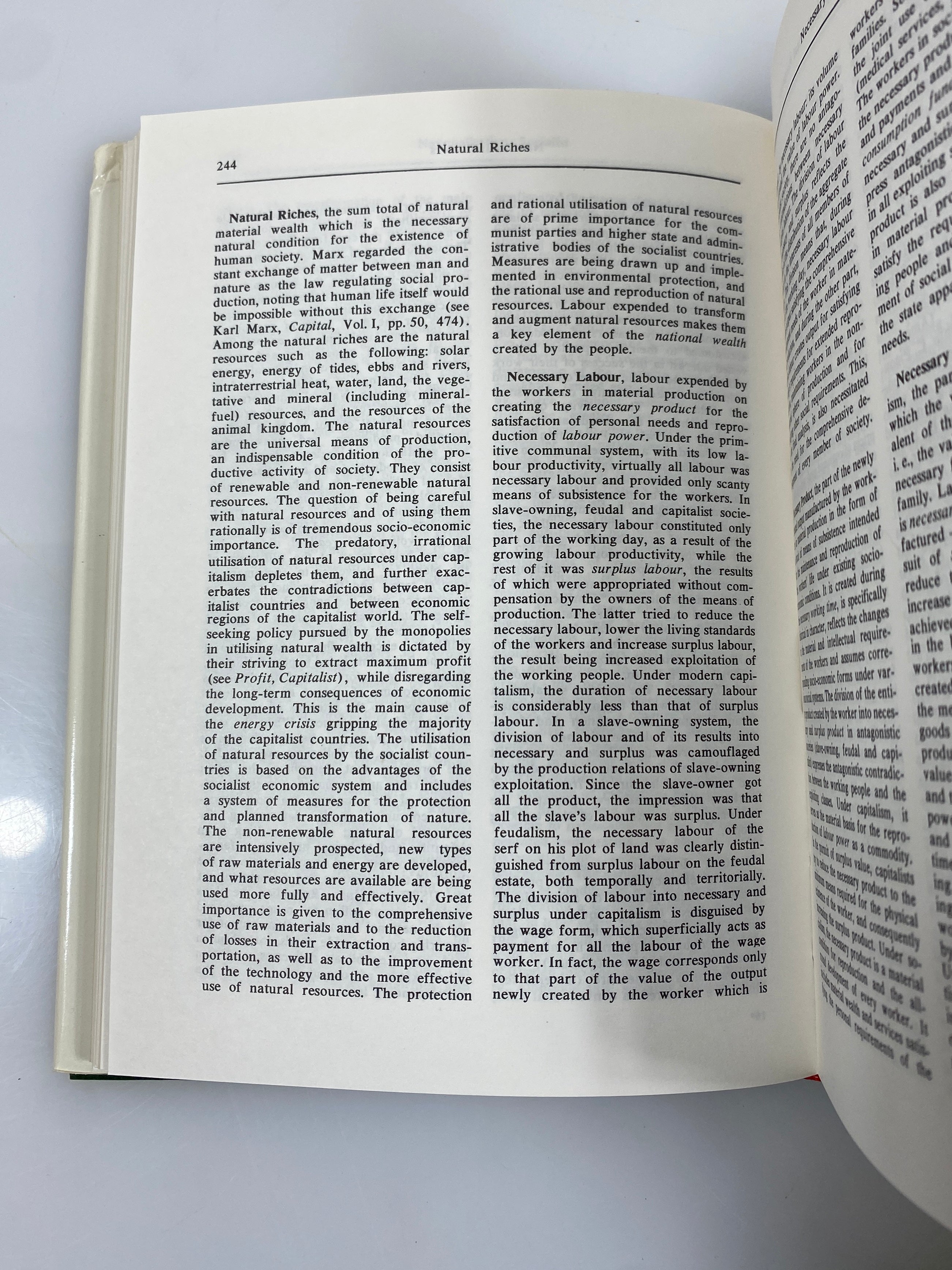 A Dictionary of Political Economy 1985 Progress Publishers English Ed HC DJ