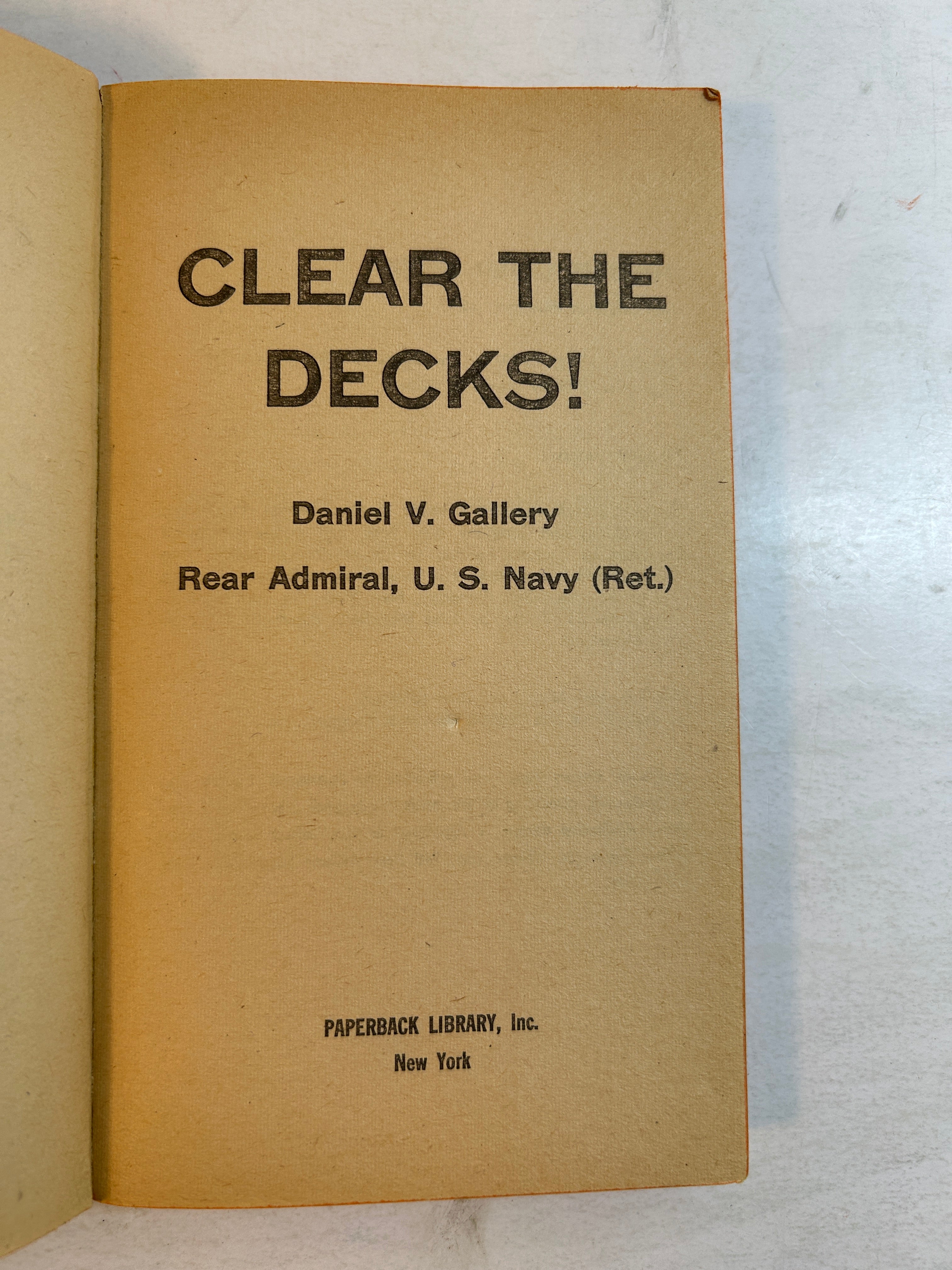 Lot of 2 Daniel V. Gallery Comedies: Clear the Decks/Stand By-y-y 1967 SC