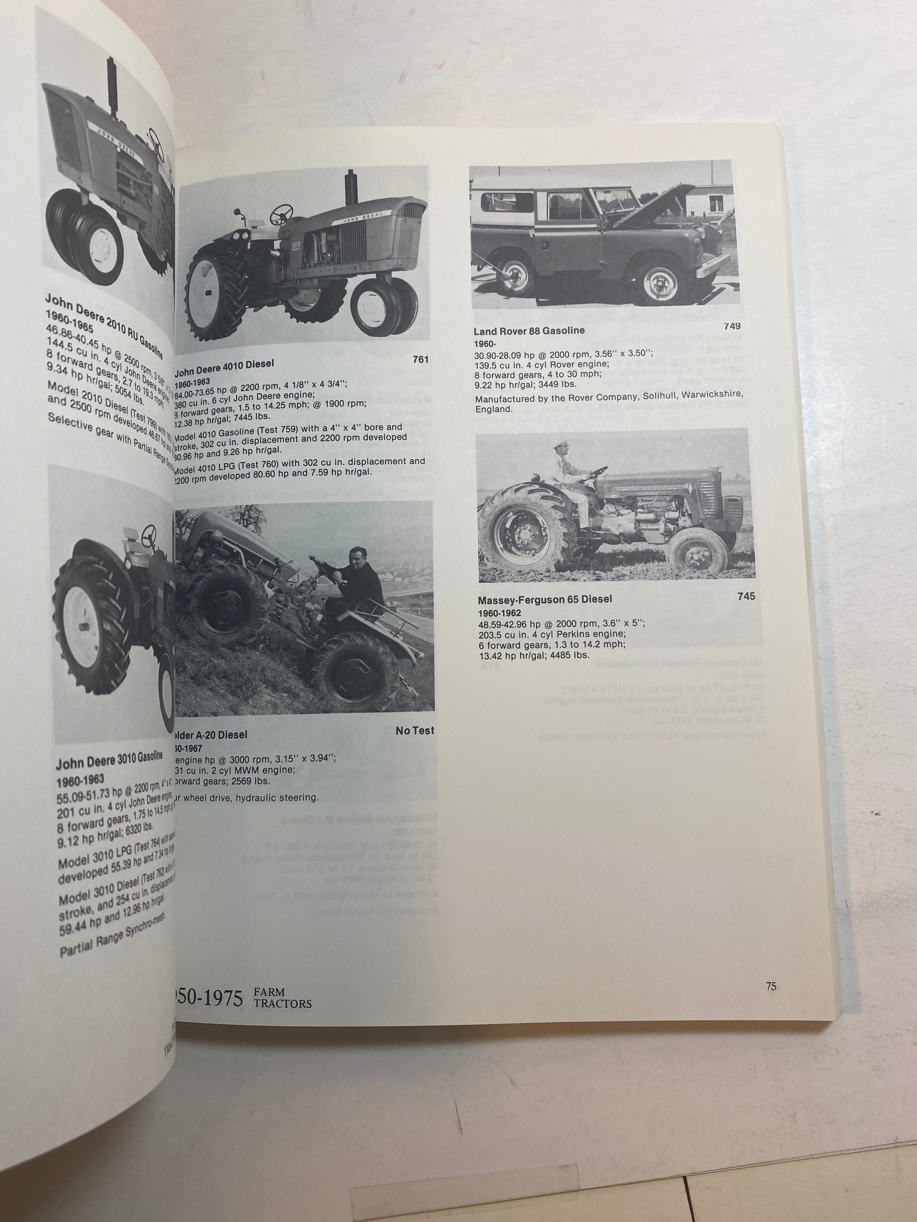 Farm Tractors 1950-1975 Lester Larsen 1981 SC