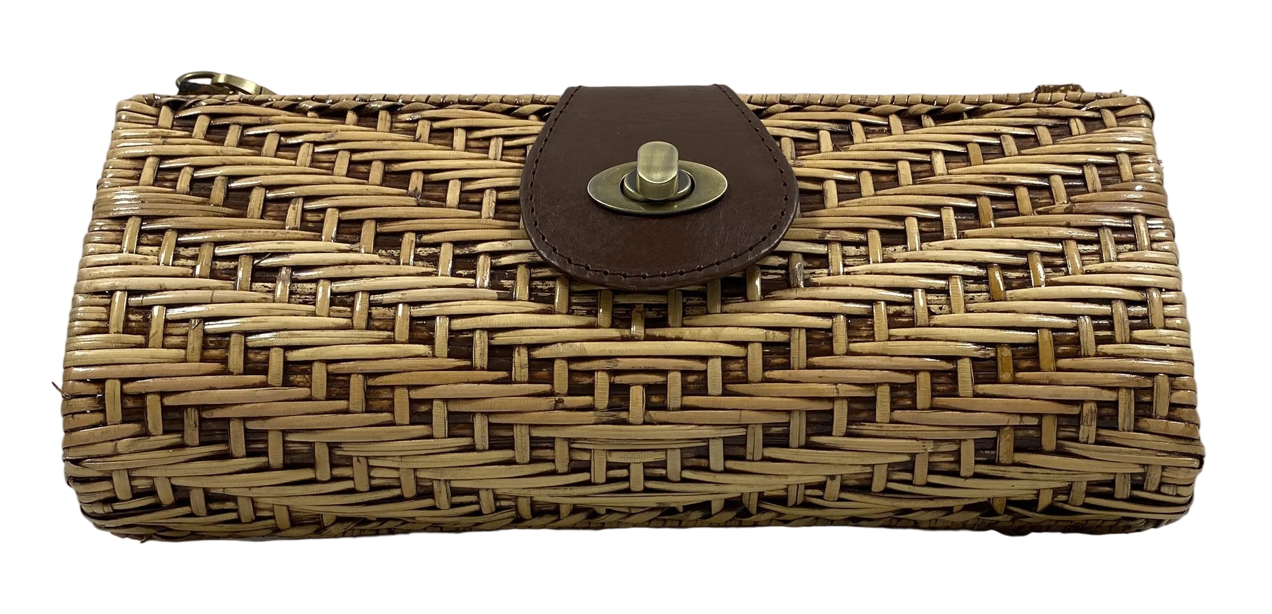 The Winding Road Brown Rattan Convertable Clutch
