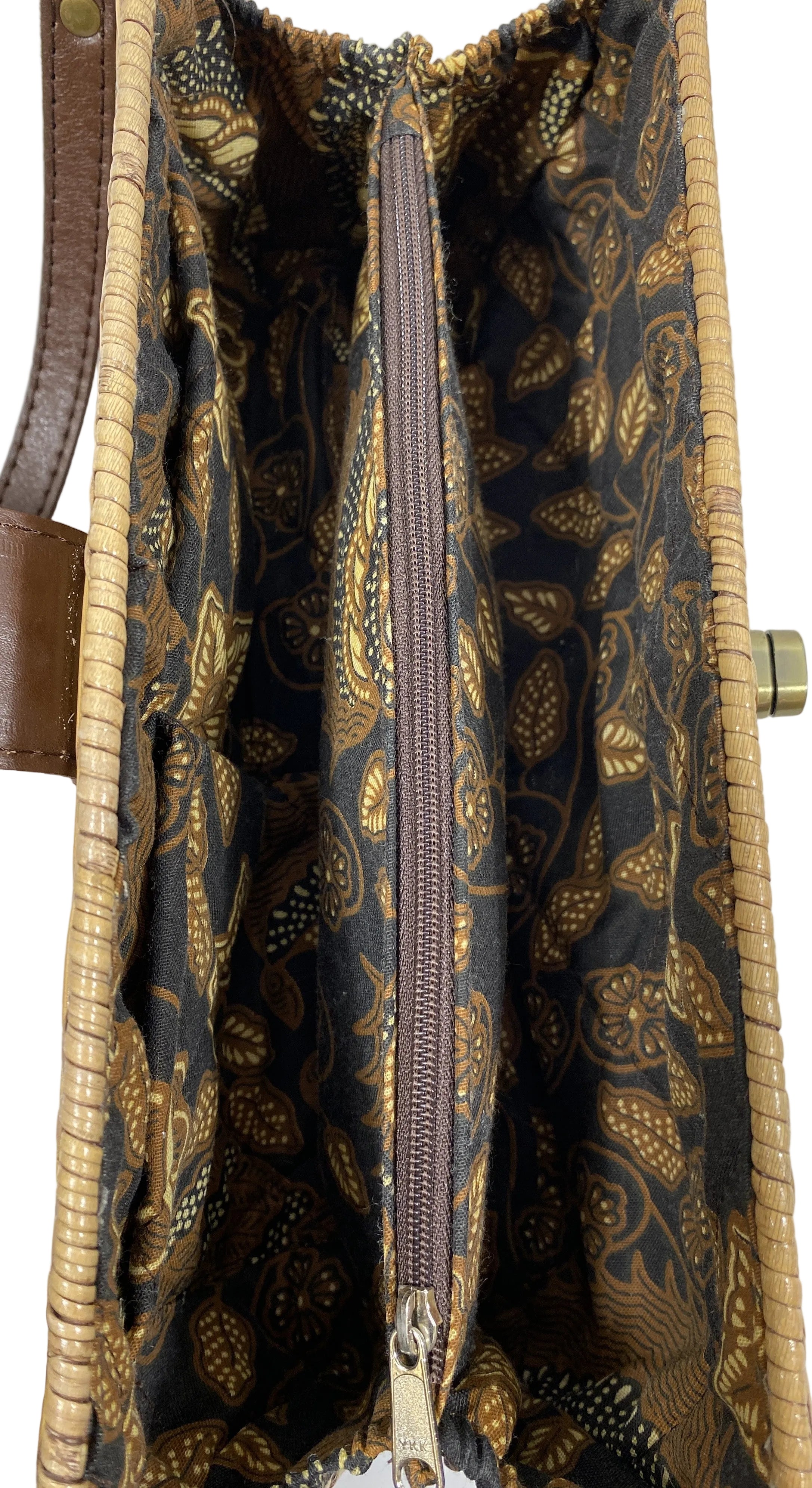 The Winding Road Brown Rattan Convertable Clutch