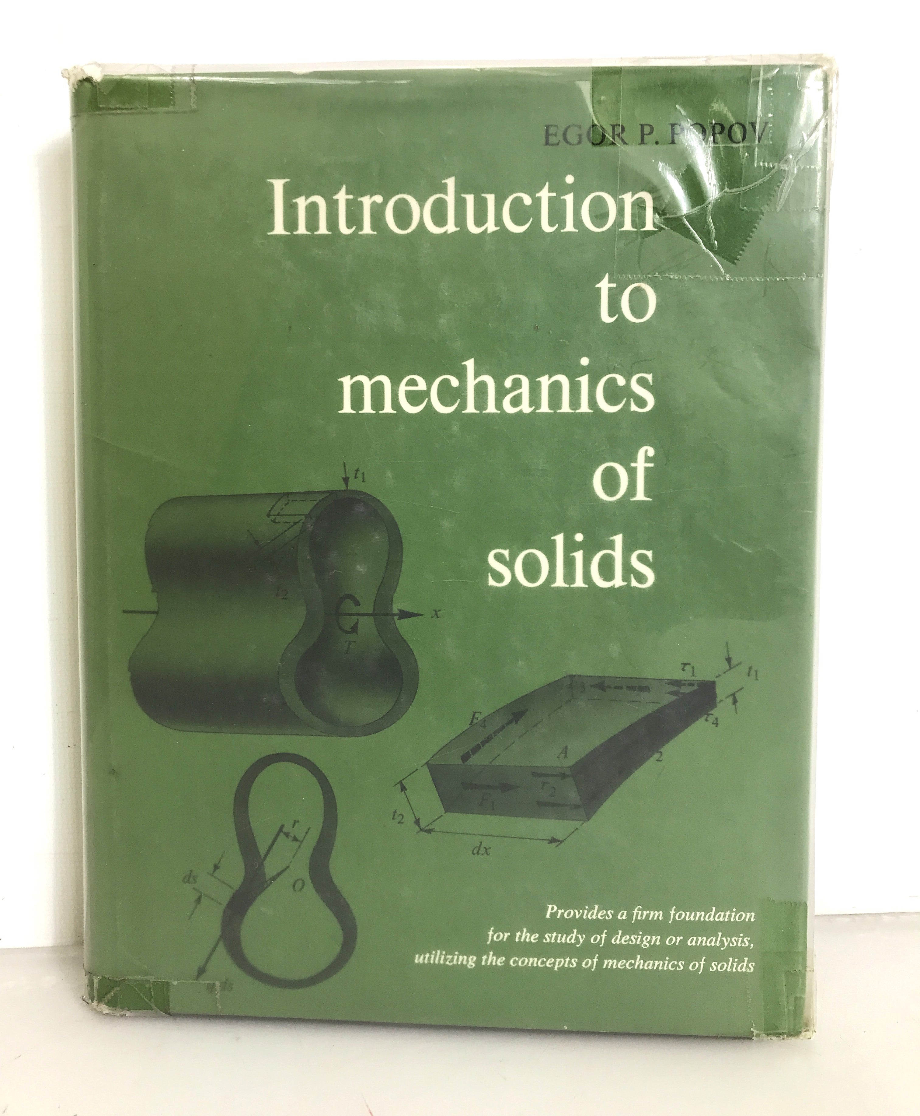 Introduction to Mechanics of Solids Signed by Author Egor Popov 1968 HC DJ