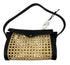 Vicki Jean Black Rattan Clutch With Leather
