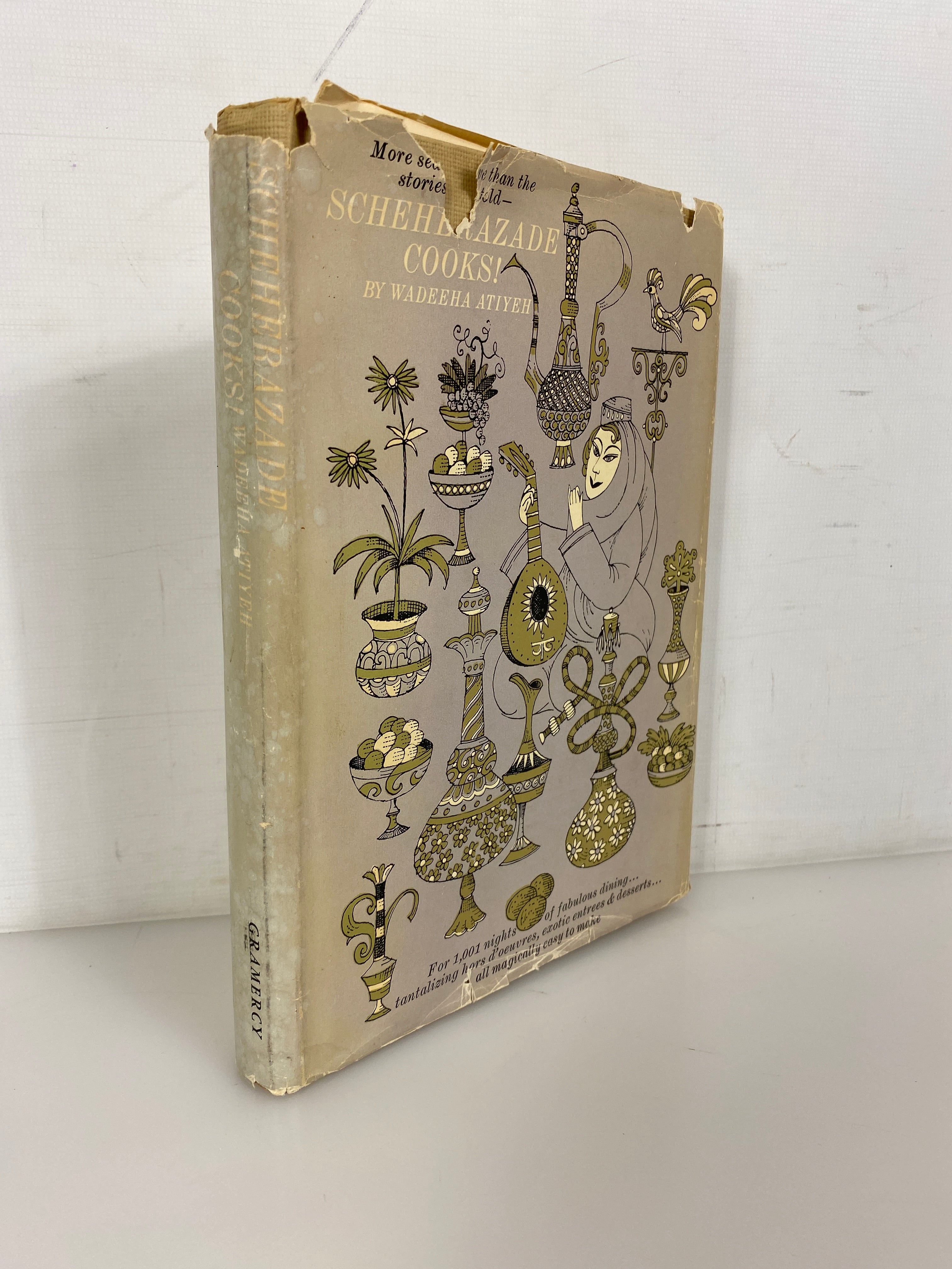 Scheherazade Cooks! by Wadeeha Atiyeh 1960 Vintage HC DJ w Ephemera