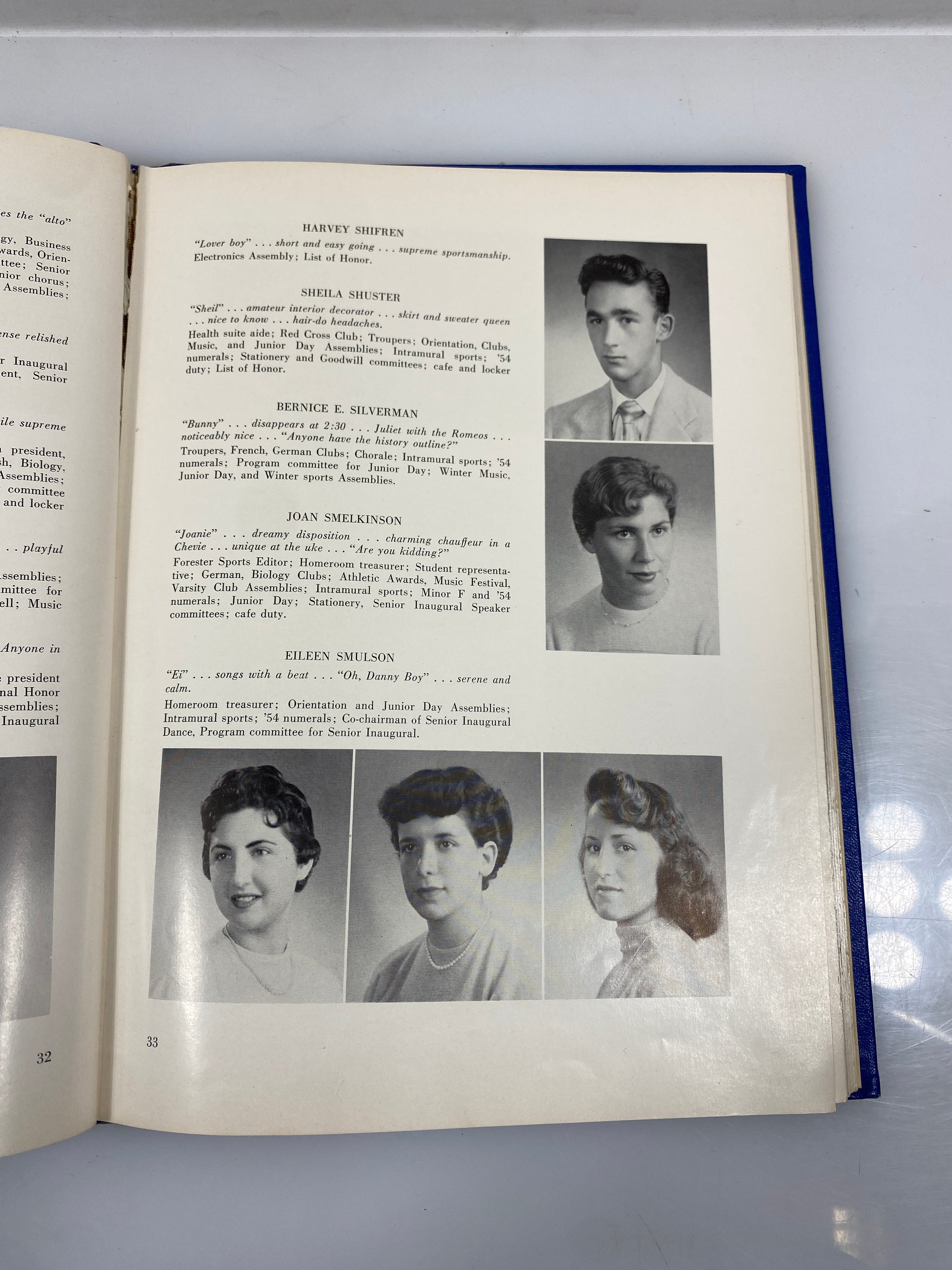 1954 Forest Park High School Yearbook Baltimore Maryland HC