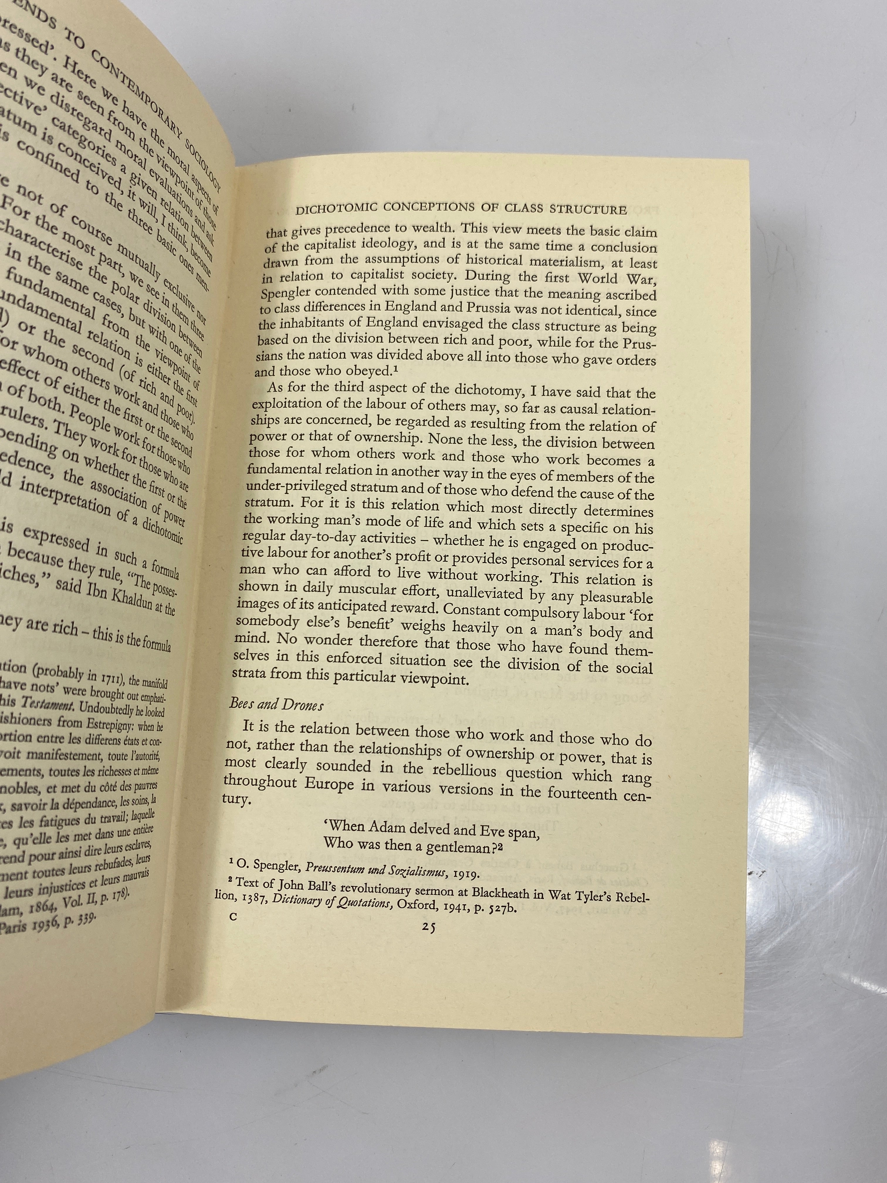 Class Structure in the Social Consciousness by Ossowski Ex-library 1963 HC