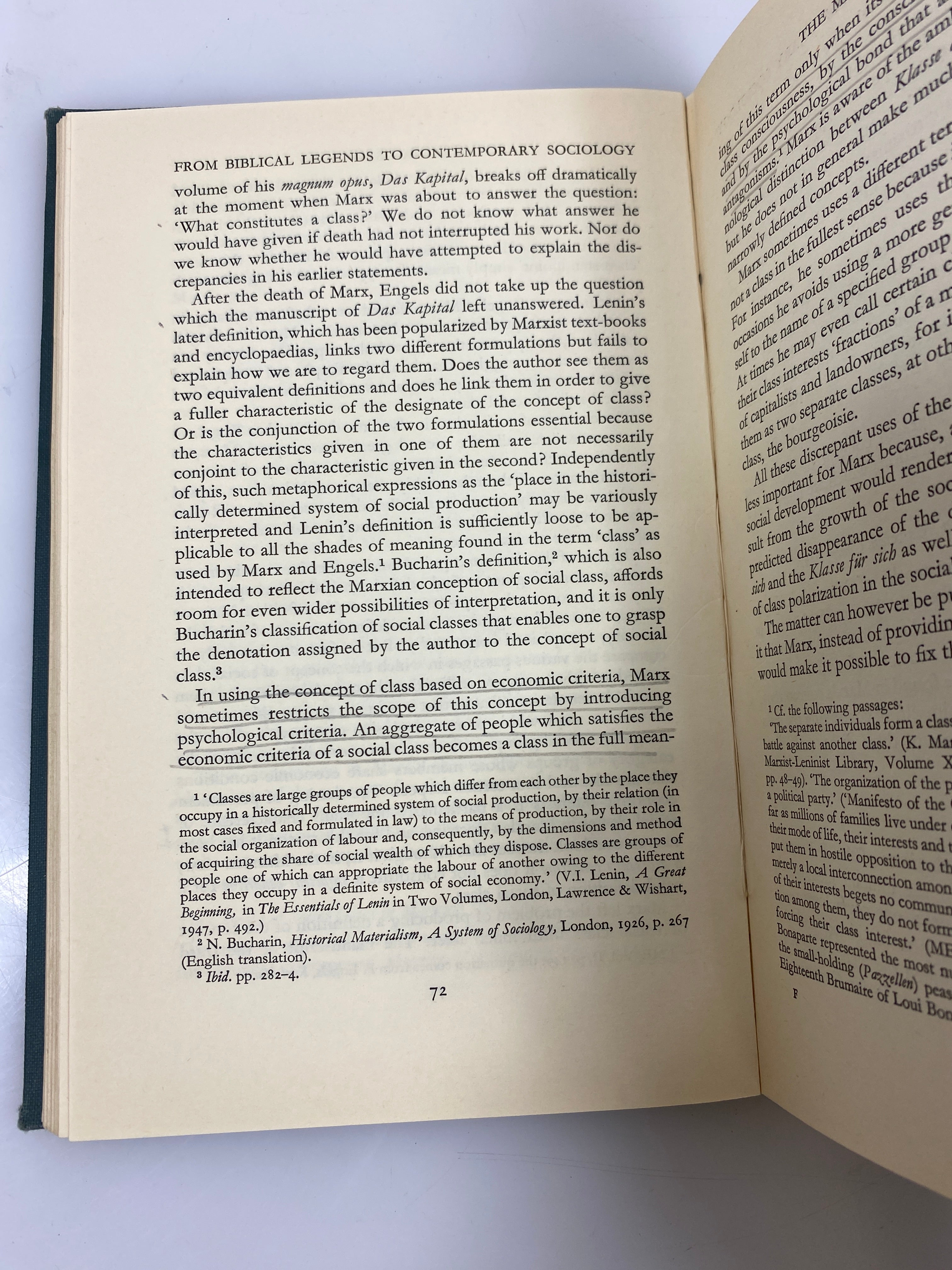 Class Structure in the Social Consciousness by Ossowski Ex-library 1963 HC