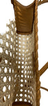 The Winding Road Brown Rattan Clutch With Leather