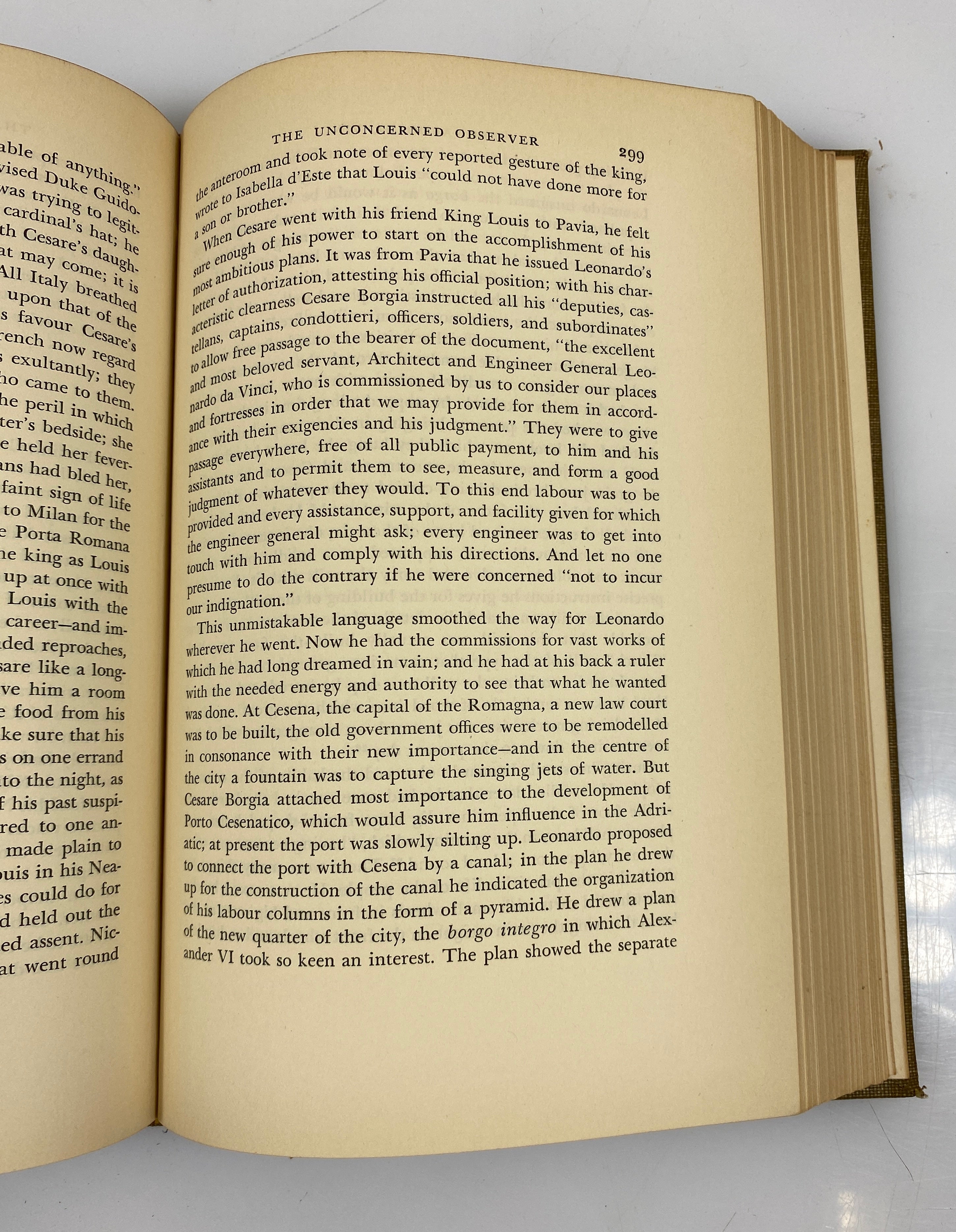 Leonardo da Vinci: The Tragic Pursuit of Perfection Vallentin 1st Ed. 1938 HC