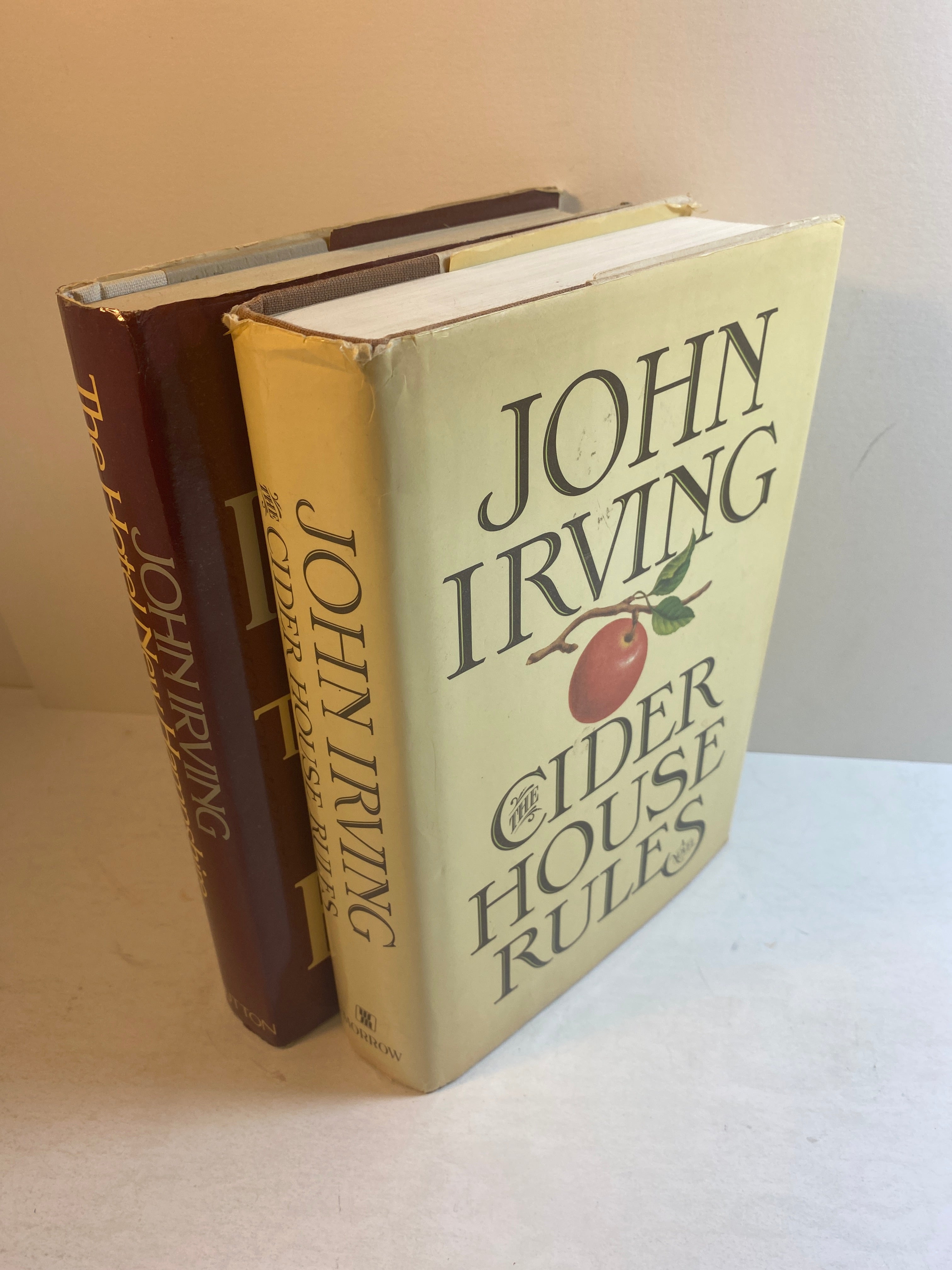 Lot of 2 John Irving Cider House Rules Hotel New Hampshire HCDJ 1981-1985