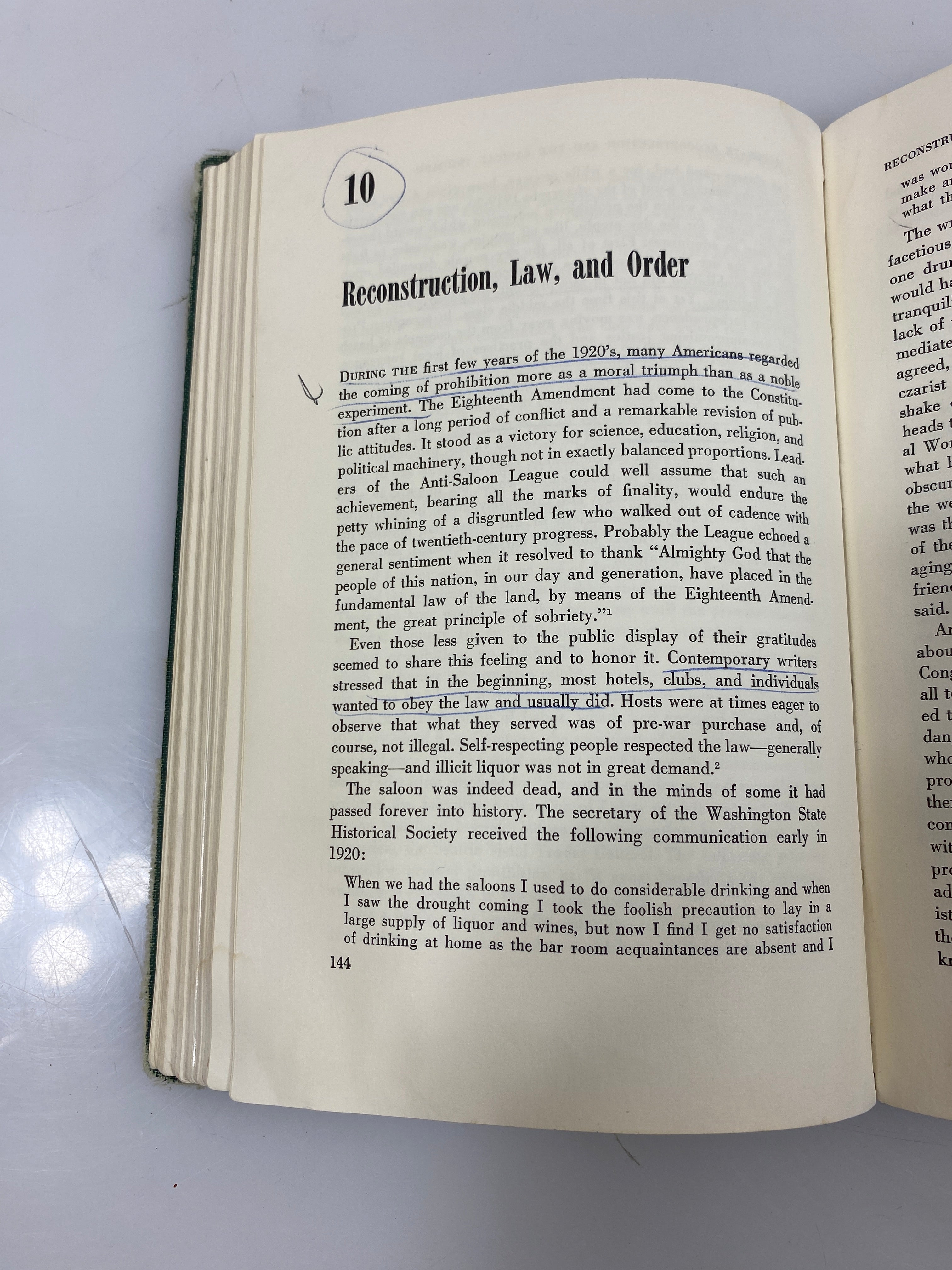 The Dry Years Prohibition and Social Change in Washington Ex-library 1965 HC