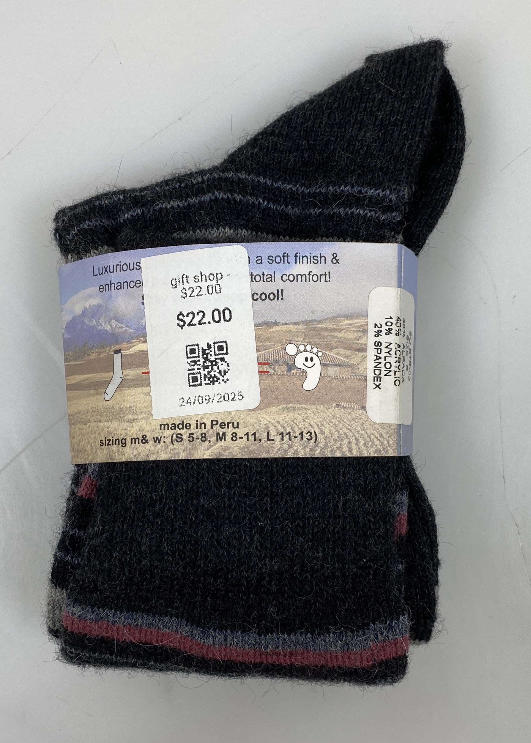 Shupaca Multicolor Alpaca Socks Size Small