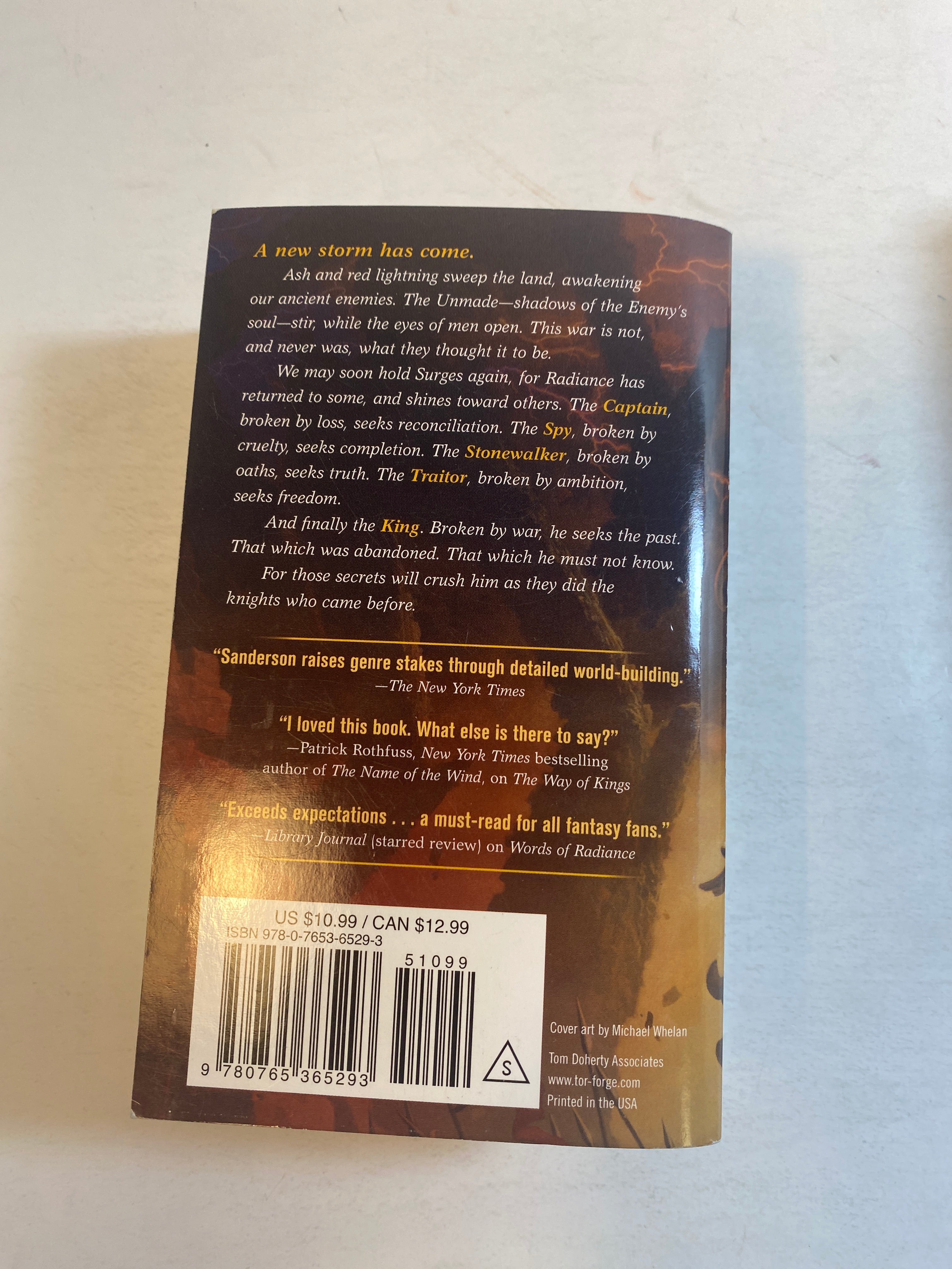 Lot of 2 Sanderson Stormlight Paperbacks Books 2, 3 2015-2019