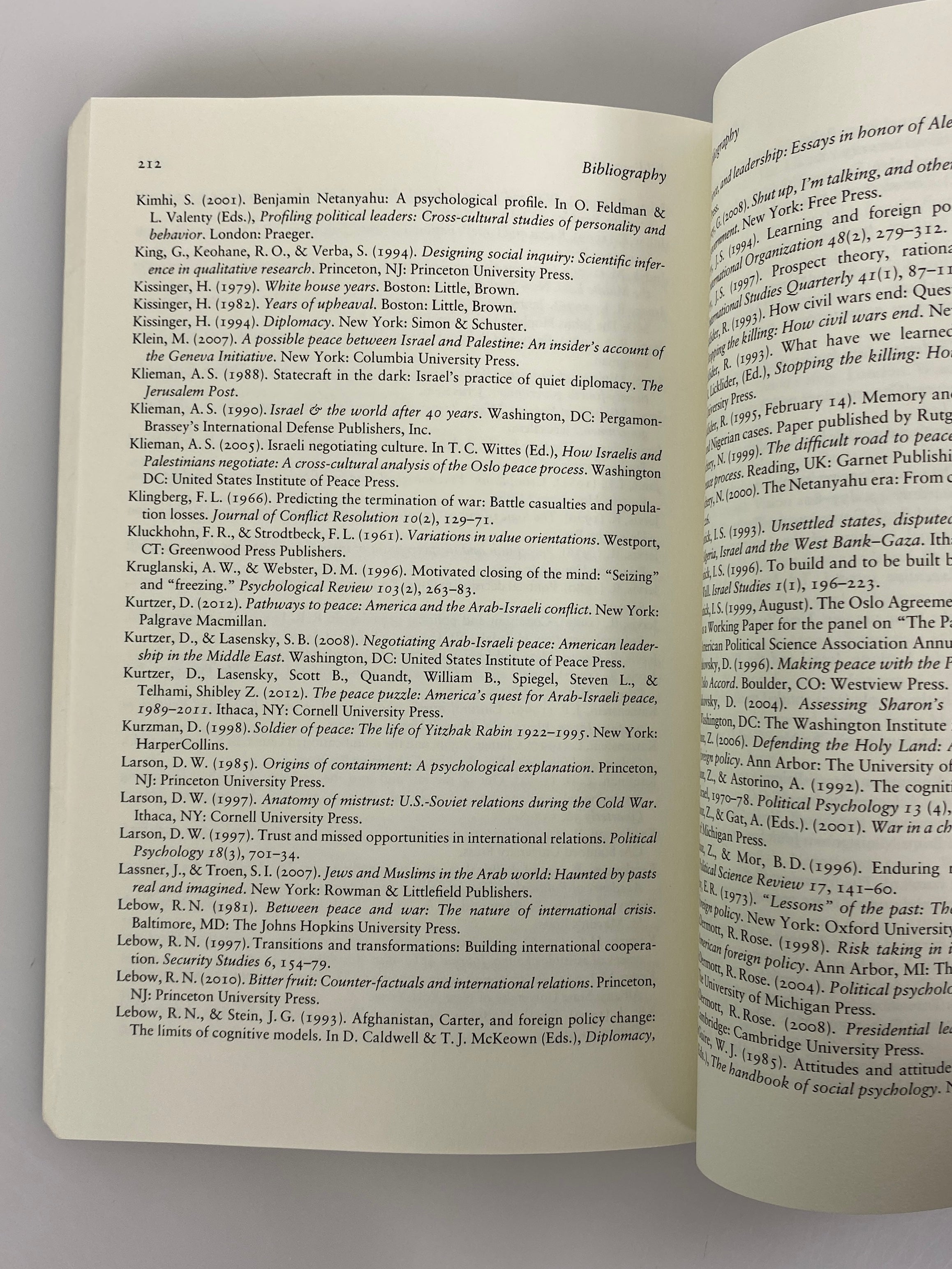 The Political Psychology of Israeli Prime Ministers Yael Aronoff Signed 2014 SC