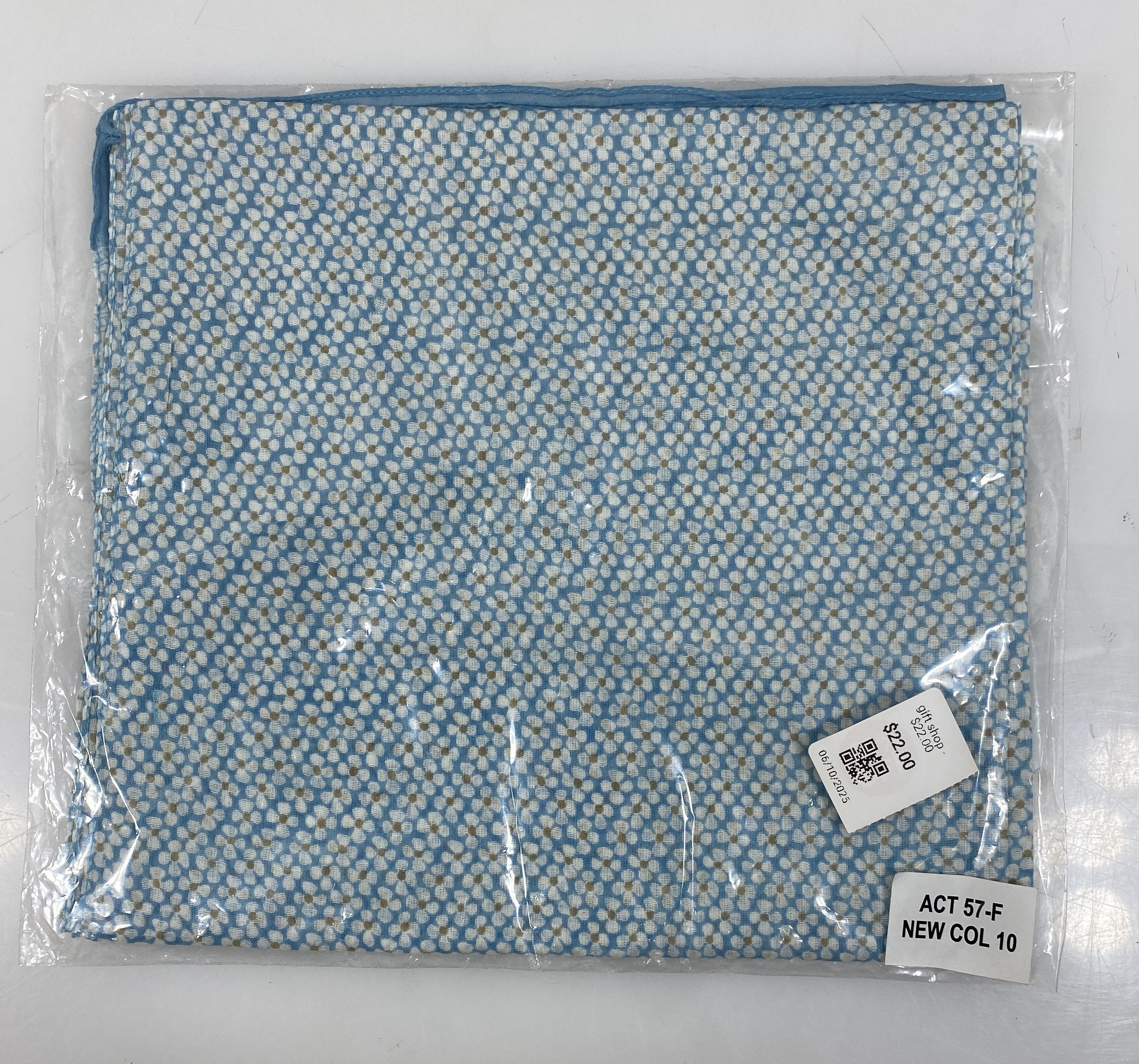 Colores De Otono Blue Floral Cotton Foulard