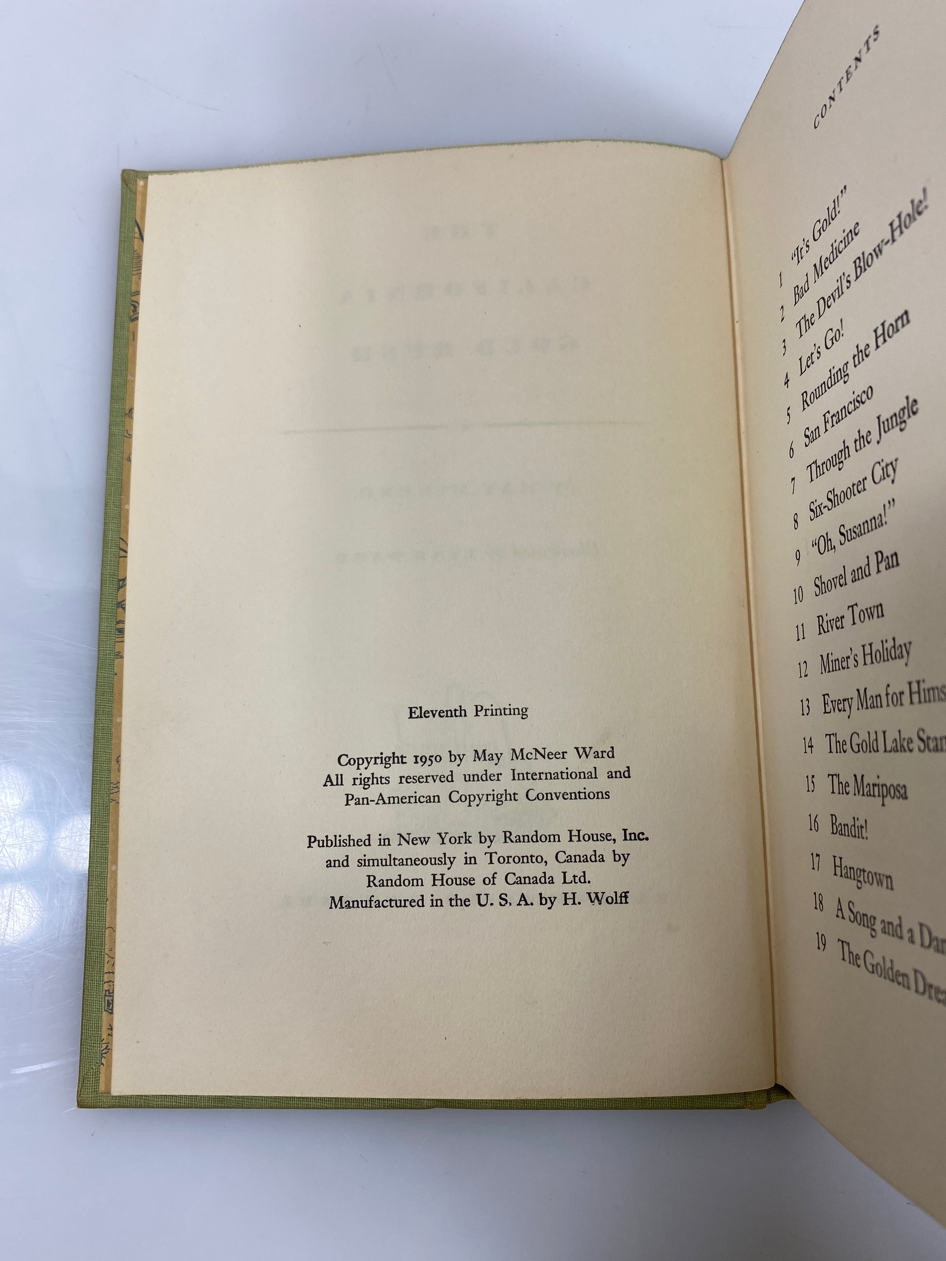 The California Gold Rush by McNeer Random House 1950 HC