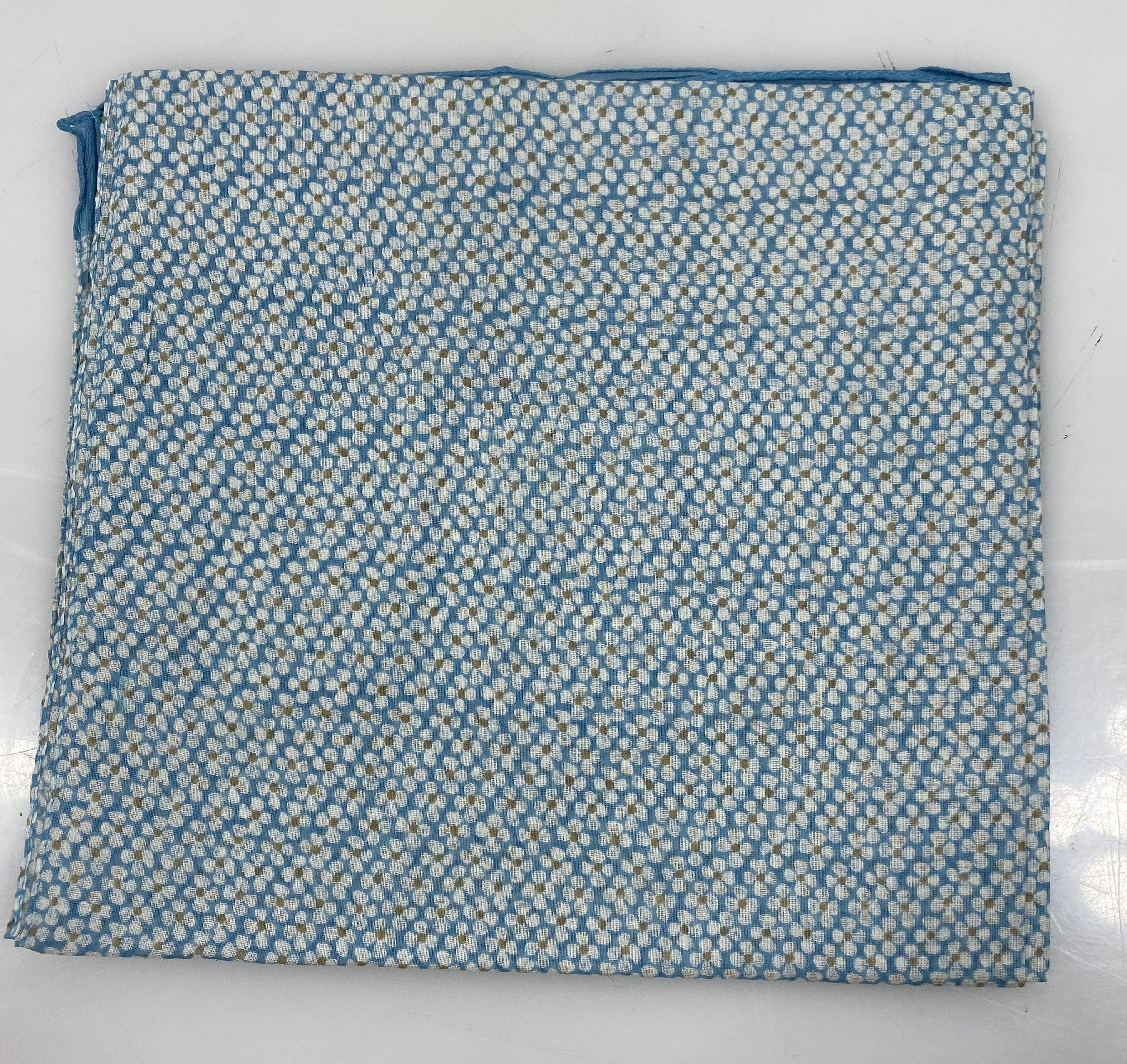 Colores De Otono Blue Floral Cotton Foulard