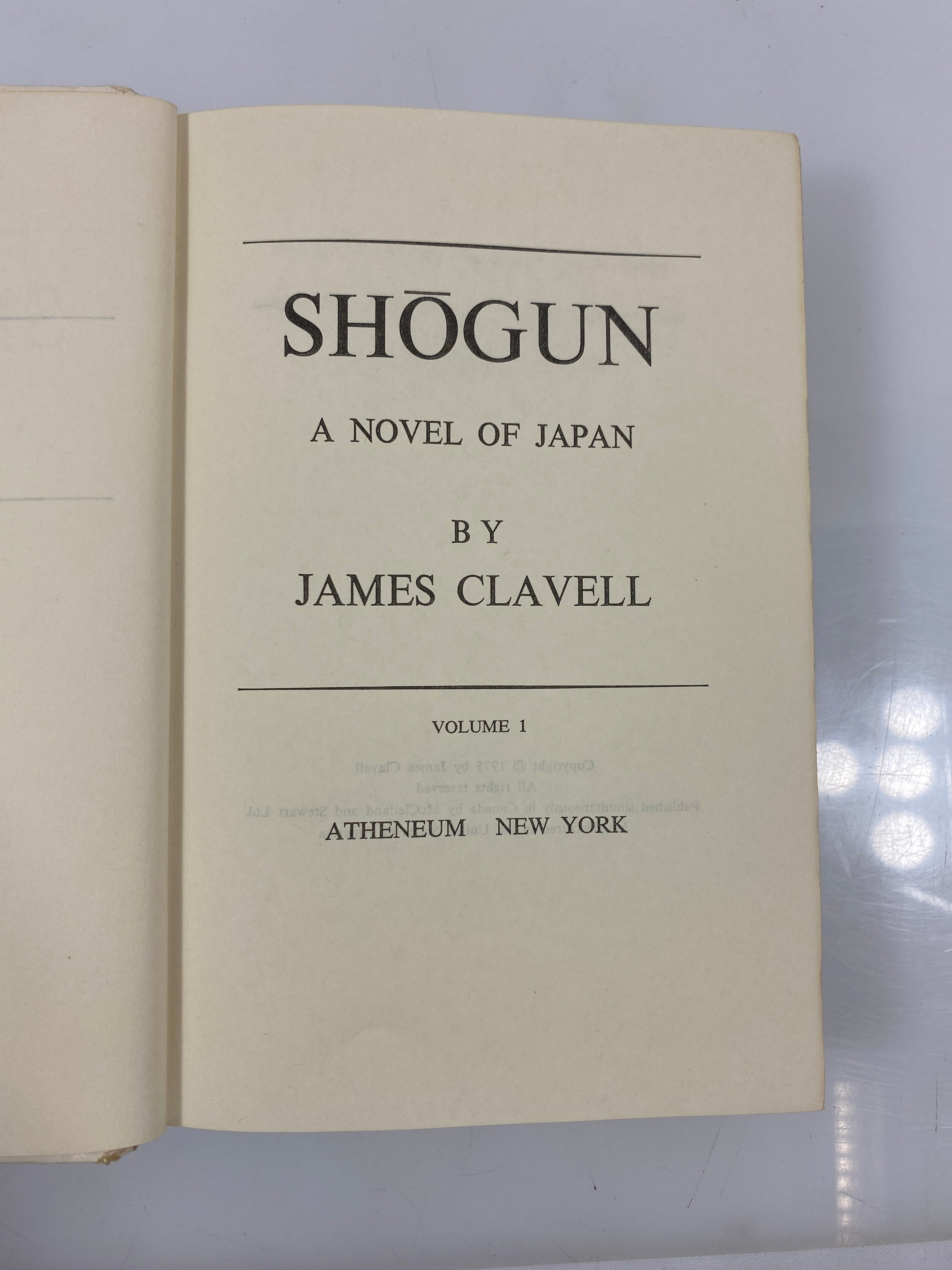 2 Volume Set: Shogun A Novel of Japan by James Clavell 1975 Vintage HC