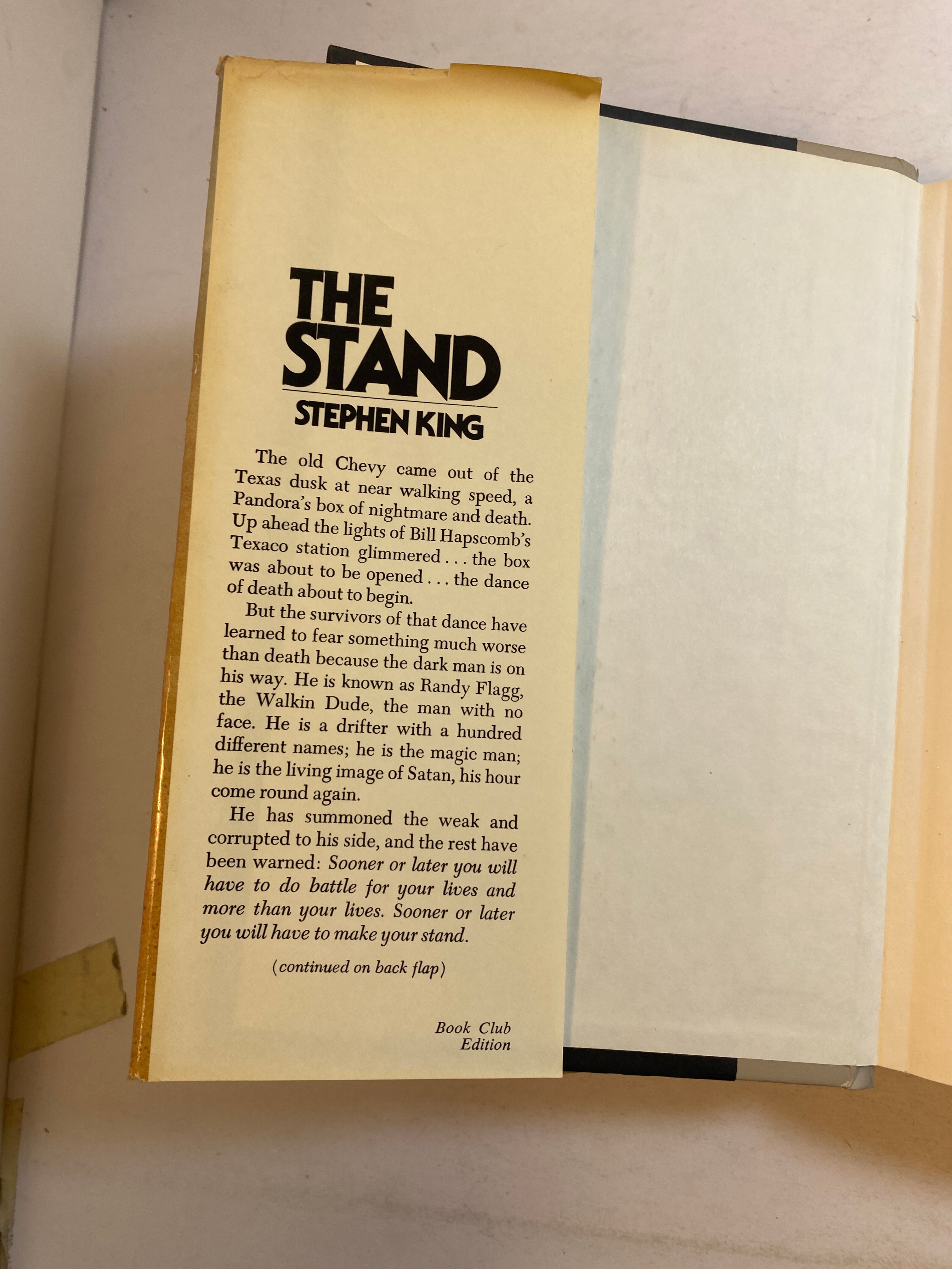 The Stand Stephen King HCDJ Book Club Edition 1978