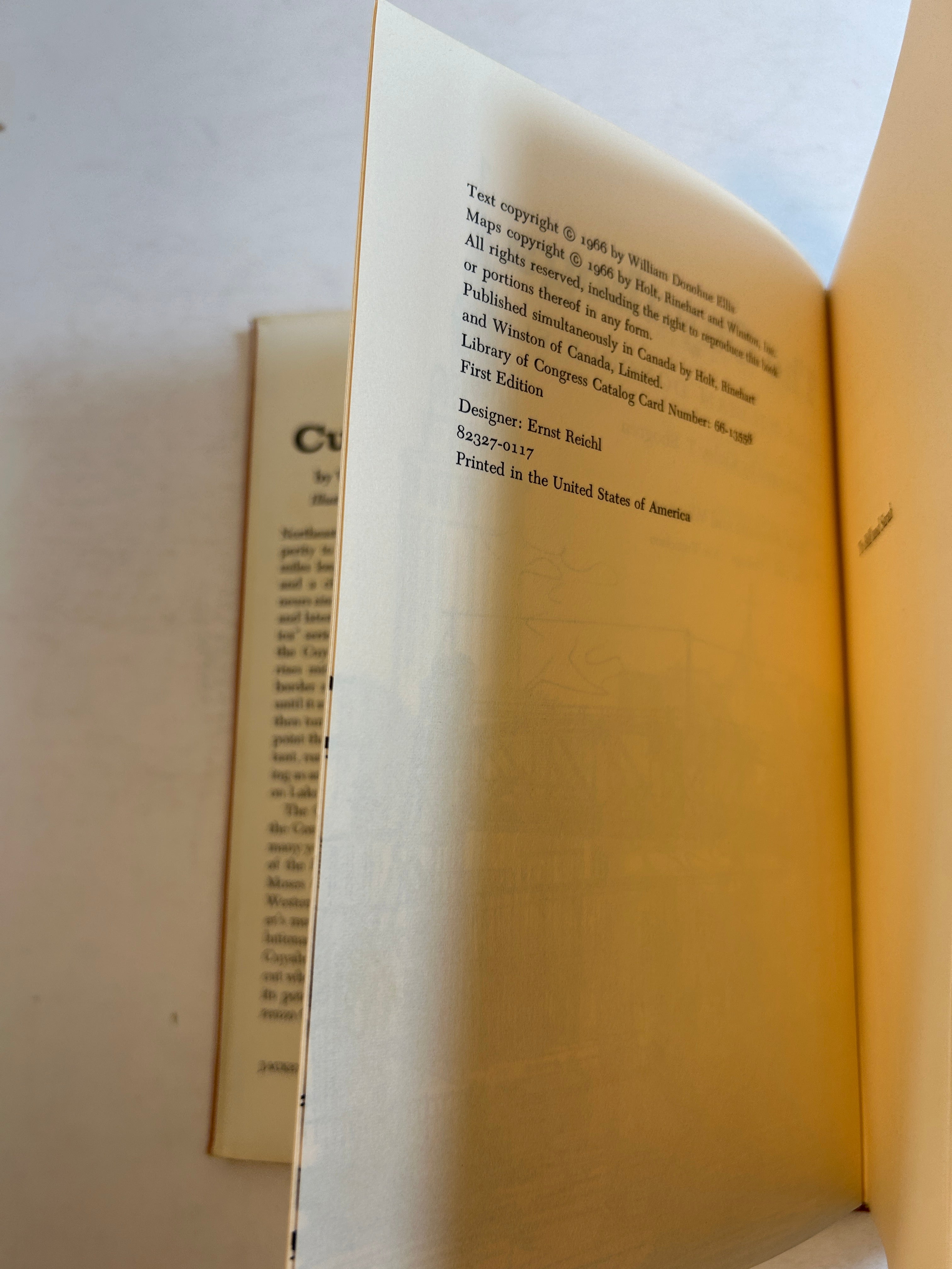 The Cuyahoga by William D. Ellis 1966 First Edition HCDJ