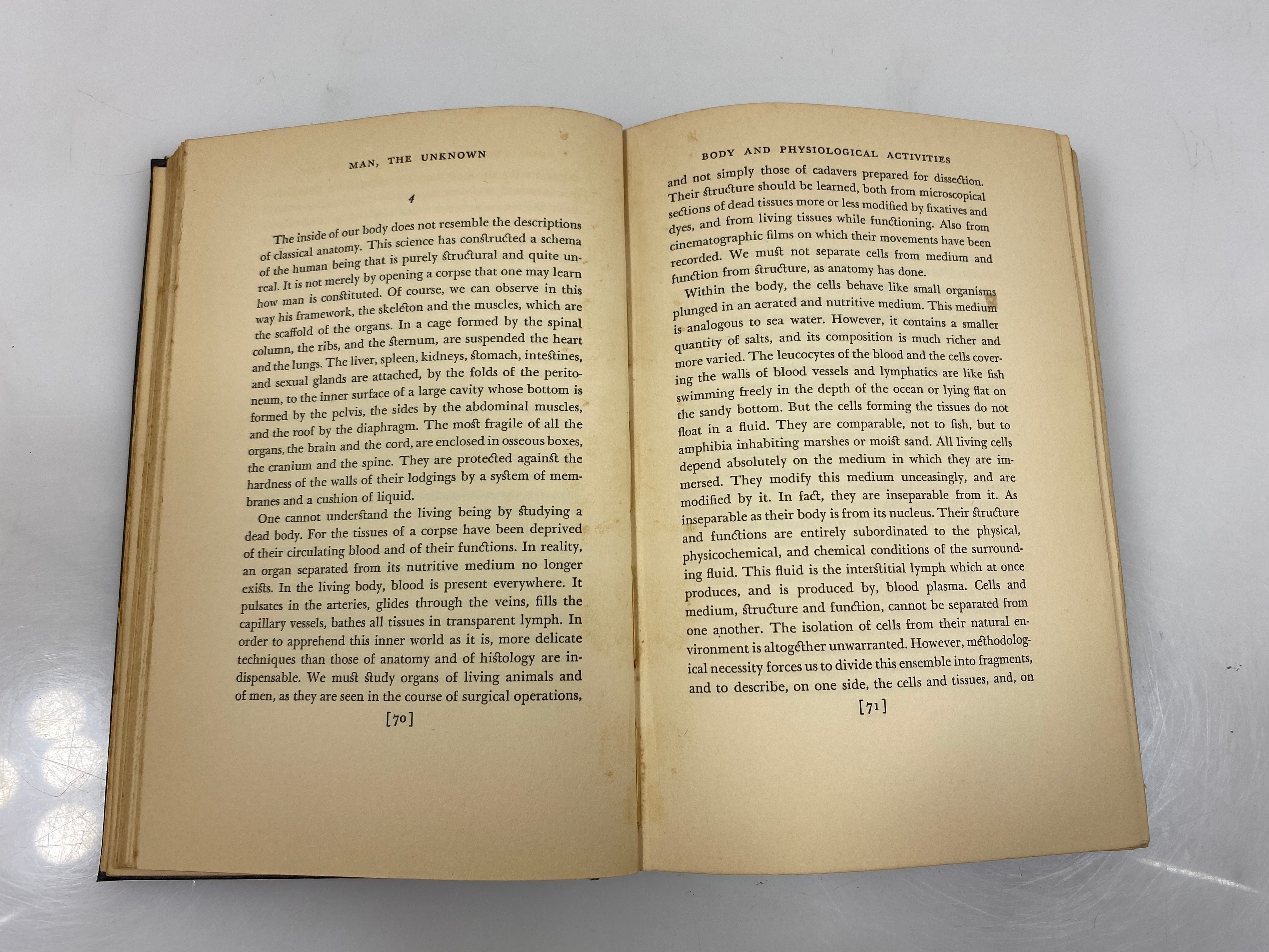Man the Unknown by Carrel Harper & Brothers 1935 HC