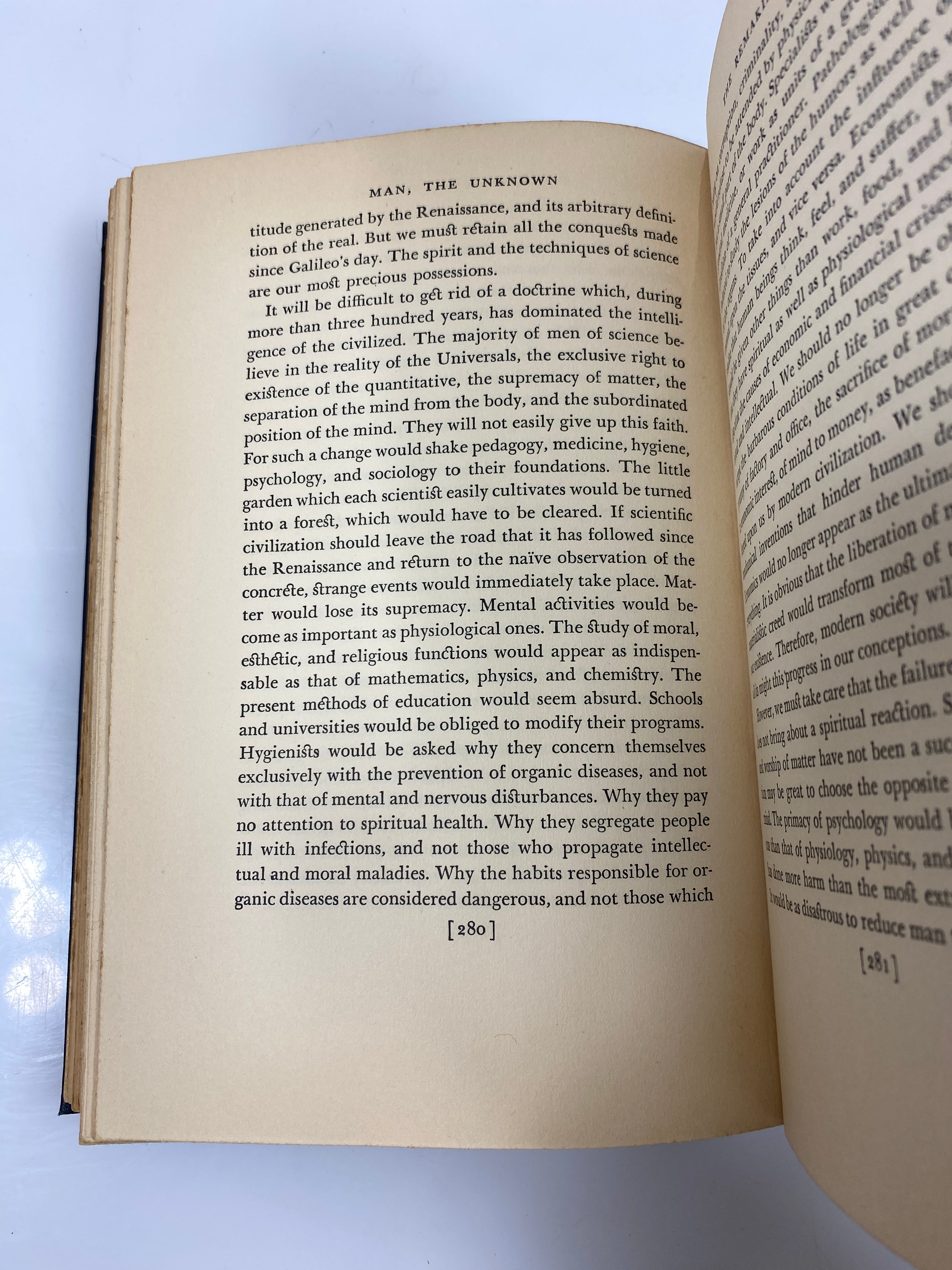 Man the Unknown by Carrel Harper & Brothers 1935 HC
