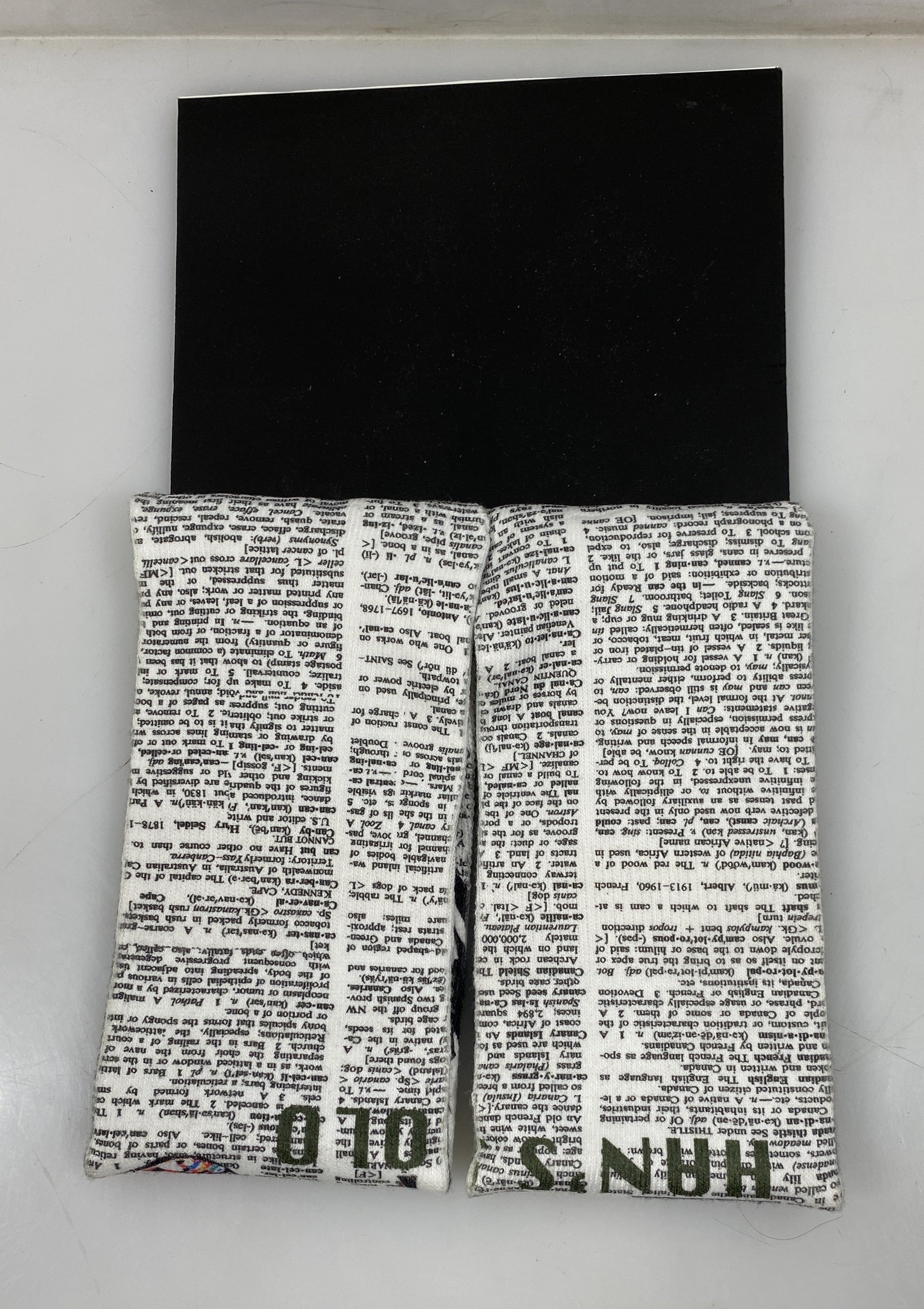 ArtNWordz White Hans Solo Star Wars Socks
