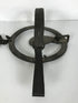 Antique Large Animal Hand Forged Iron Trap with Chain