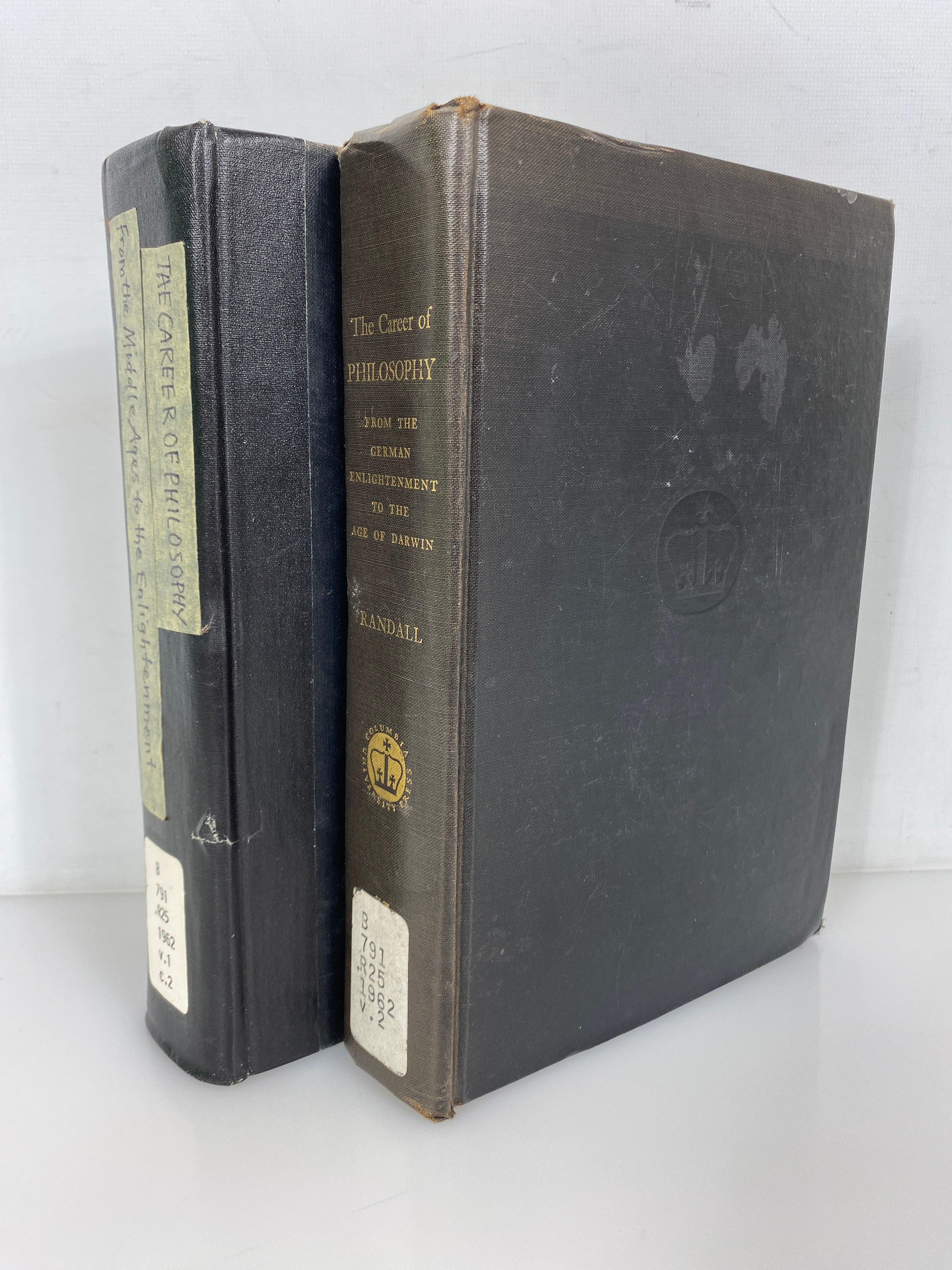 2 Volumes: The Career of Philosophy I and II by Randall 1964-65 Ex-Library HC