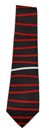 World Museum Collection Red And Black Silk Neck Tie