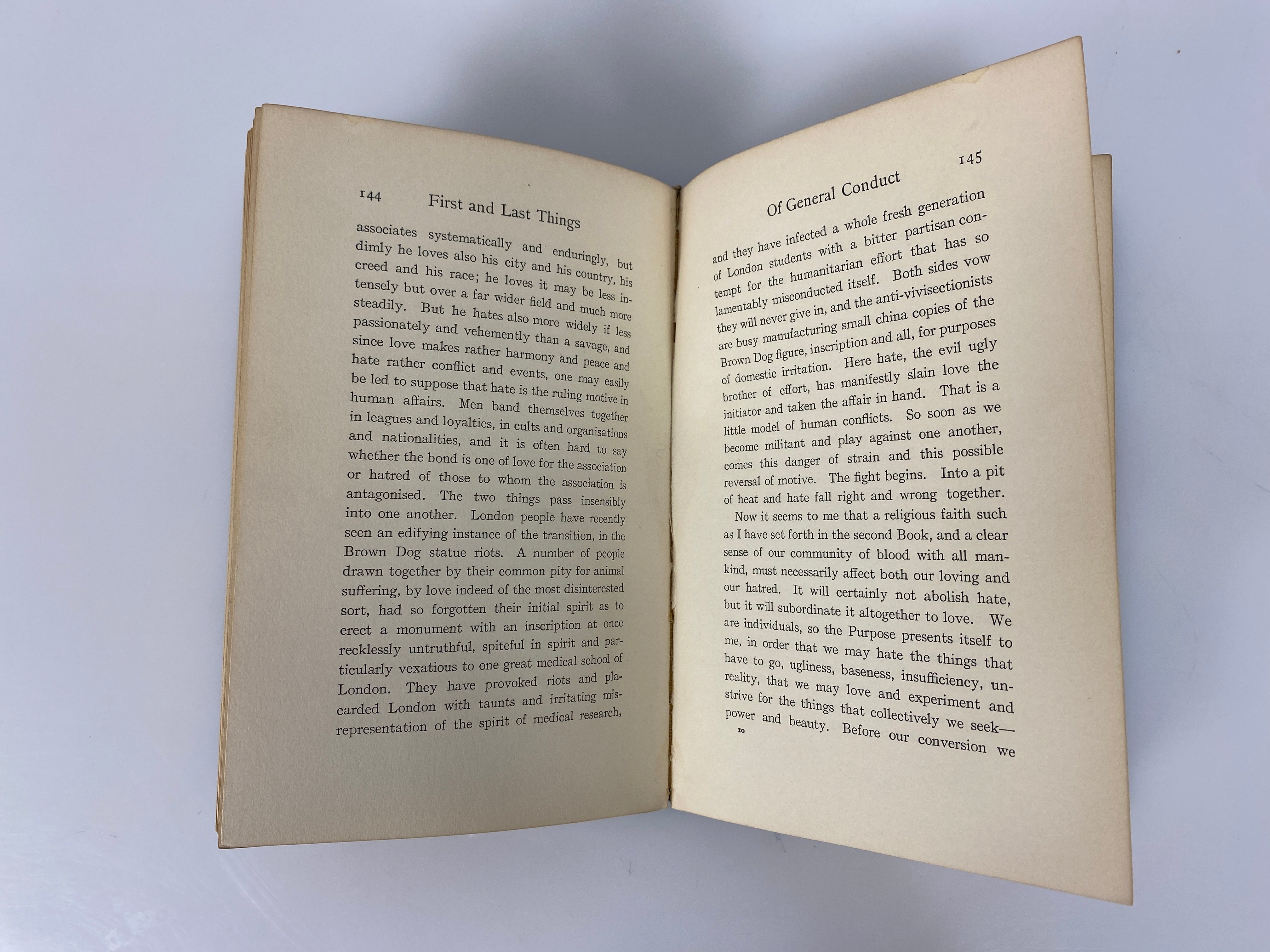 First and Last Things by H.G. Wells (1908) Antique First US Edition HC